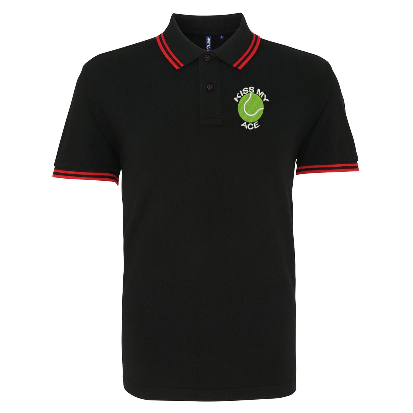 Kiss My Ace Tipped Polo Shirt
