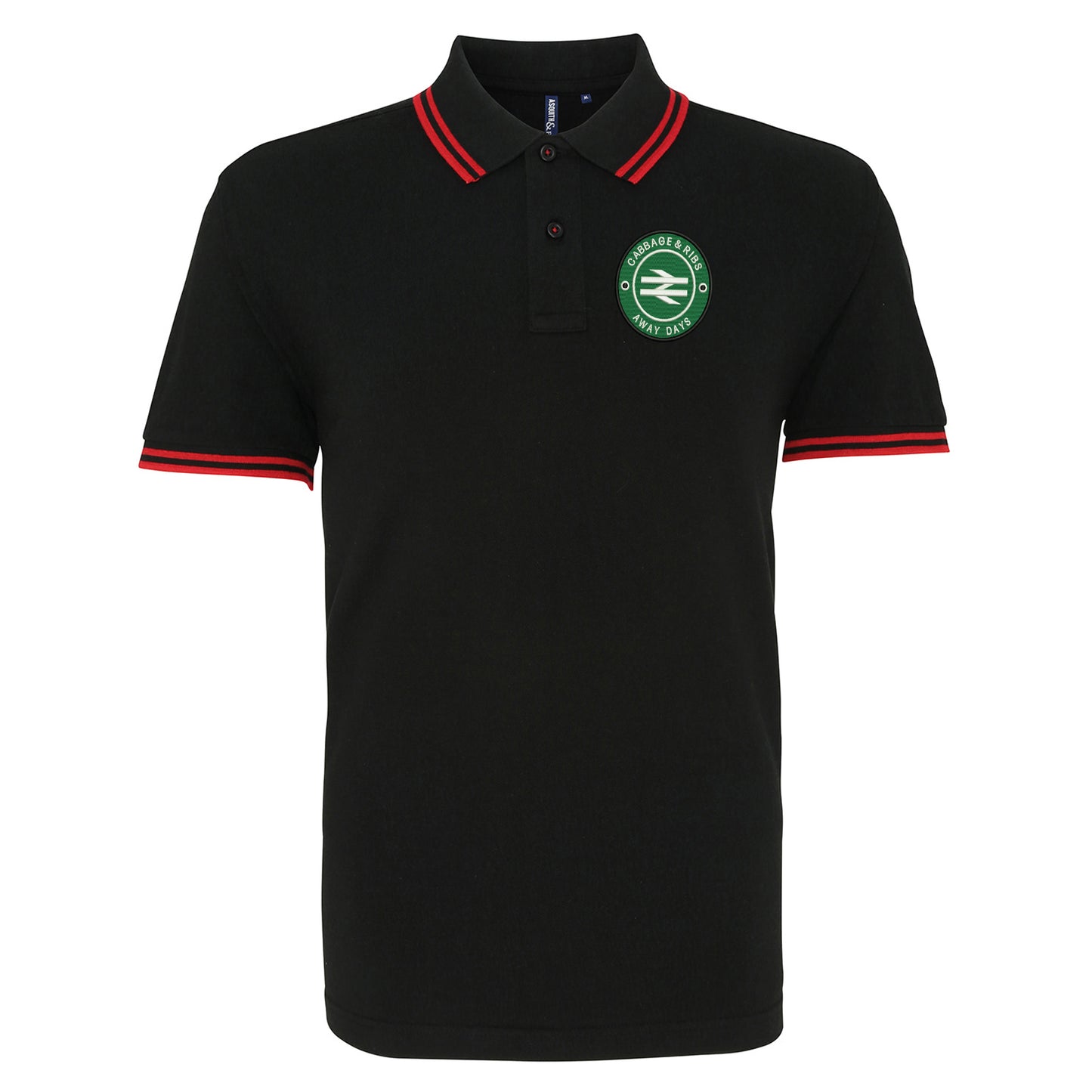 Cabbage & Ribs Away Days Embroidered Tipped Polo Shirt
