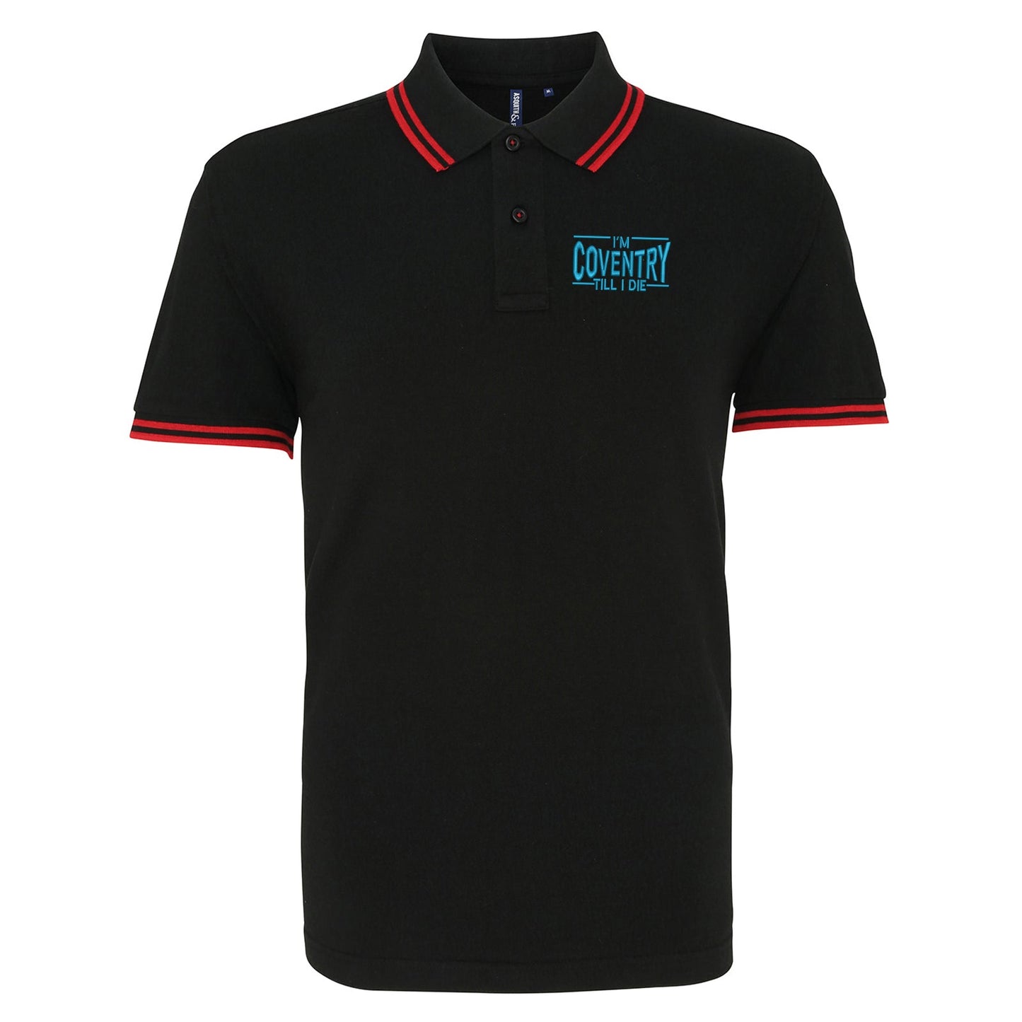 I'm Coventry Till I Die Embroidered Tipped Polo Shirt