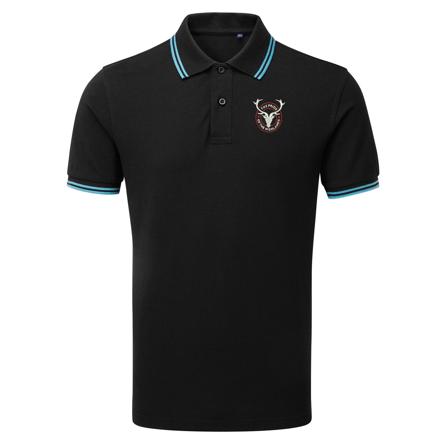 The Pride of The Highlands Embroidered Tipped Polo Shirt