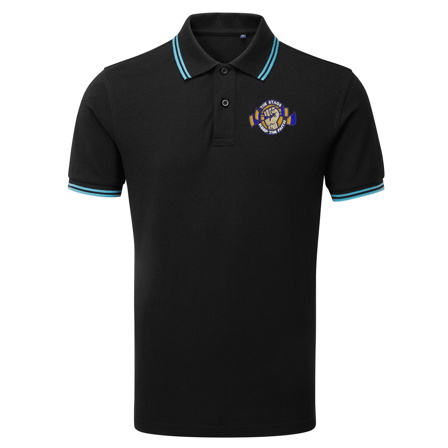 The Stags Keep The Faith Embroidered Tipped Polo Shirt