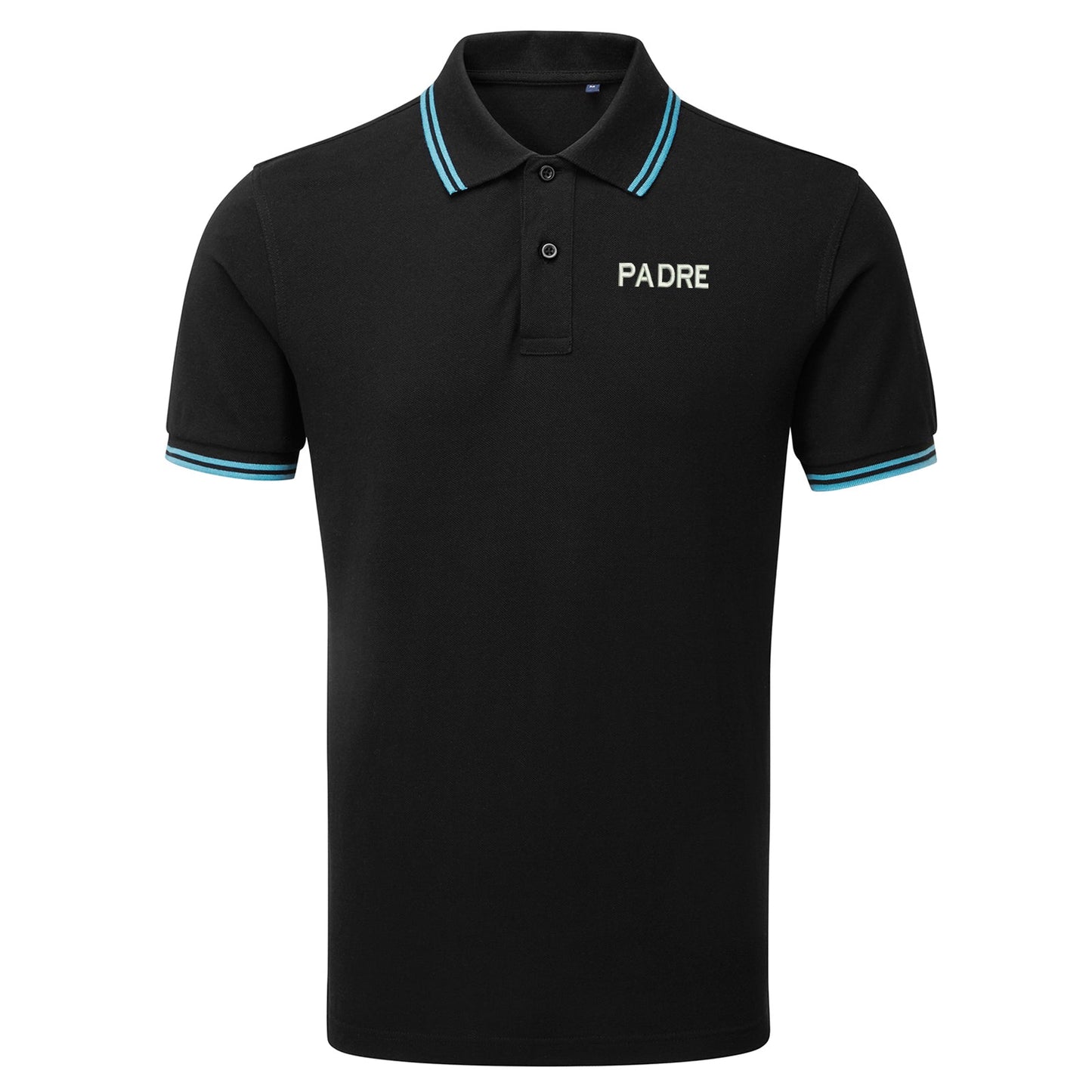 Padre Embroidered Tipped Polo Shirt