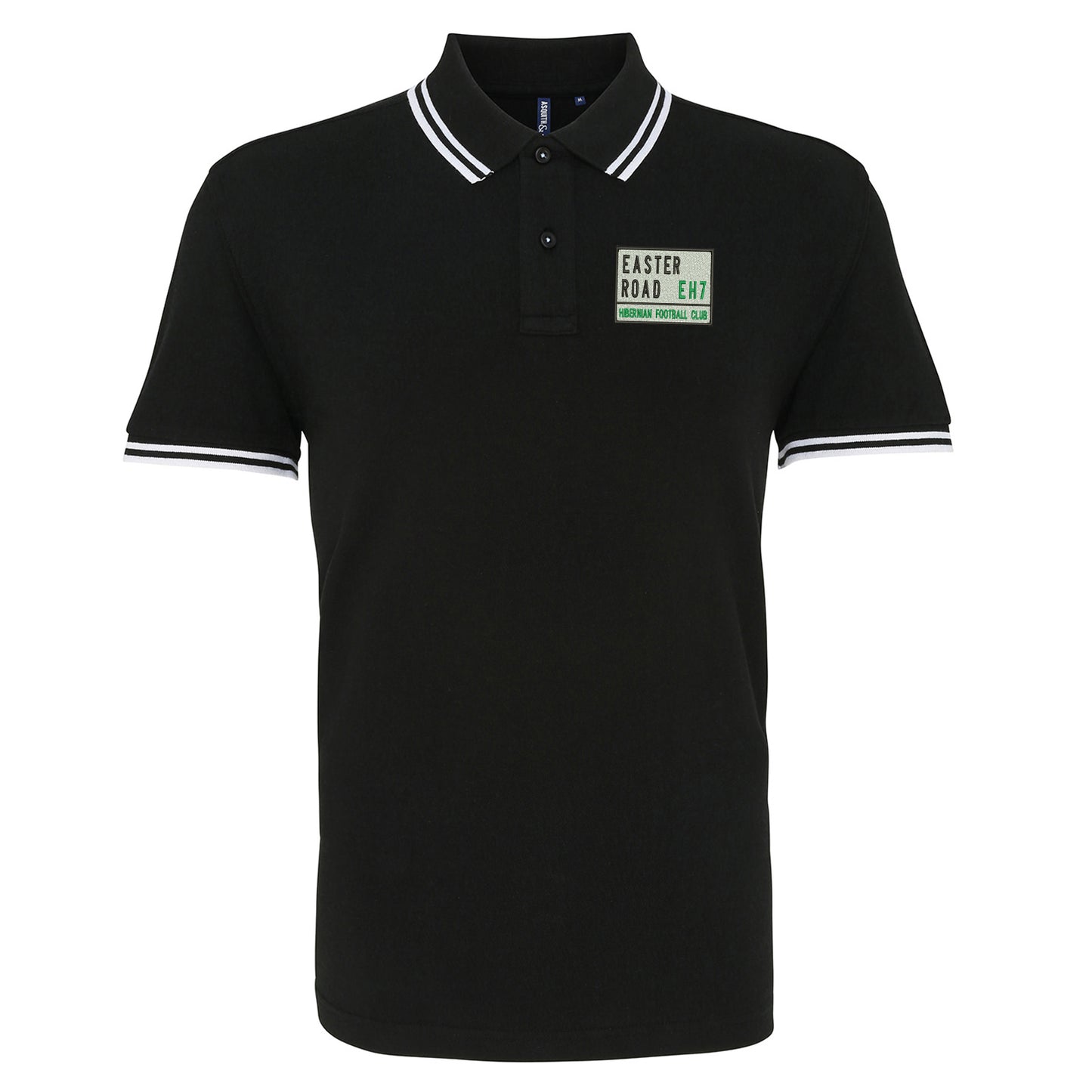 Easter Road EH7 Embroidered Tipped Polo Shirt