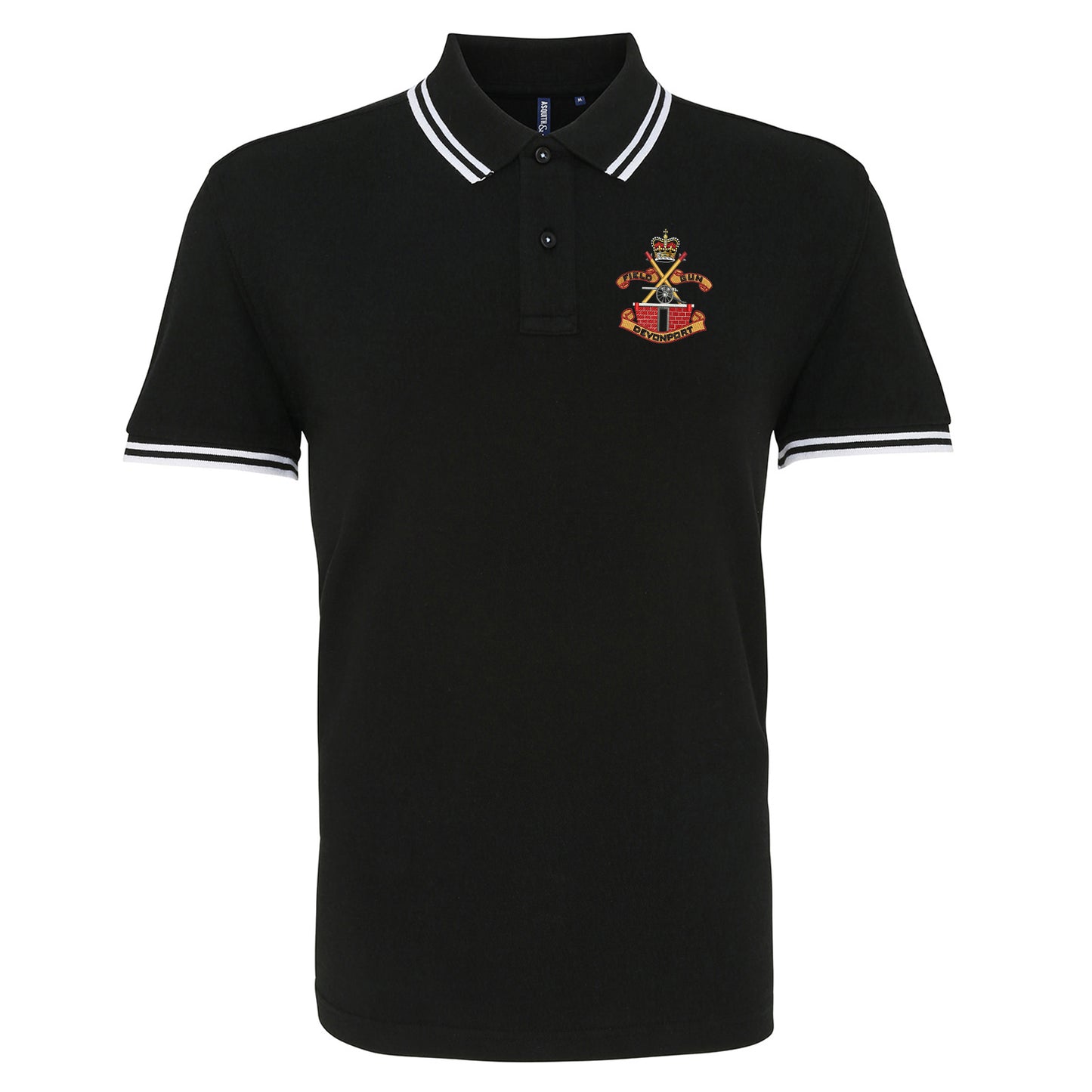 Devonport Field Gun Crew Embroidered Tipped Polo Shirt