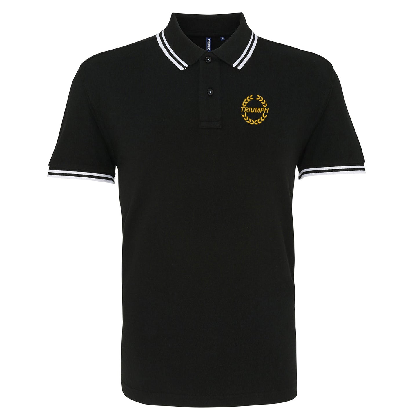 TrI'mph Motor Company Embroidered Tipped Polo Shirt