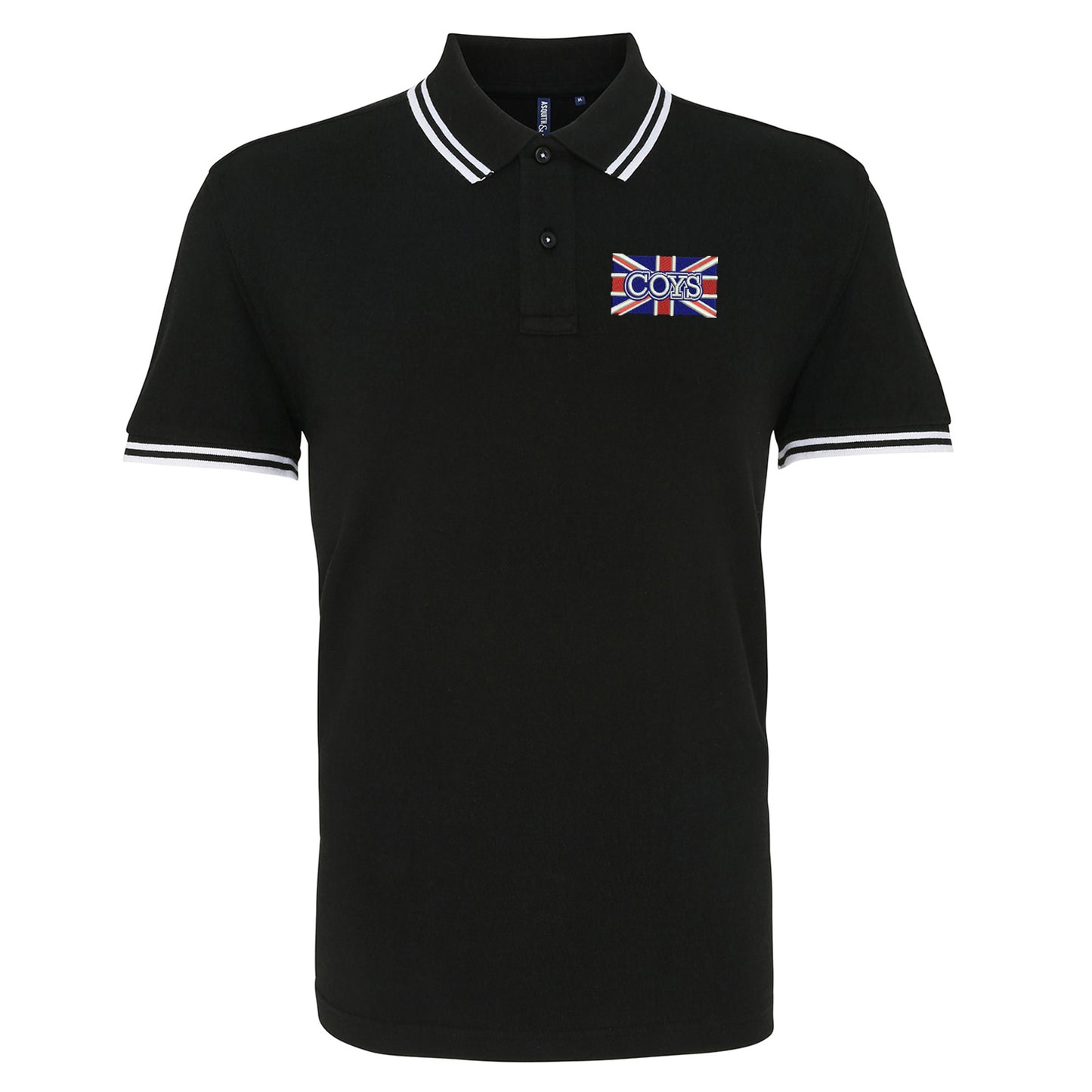 COYS Union Jack Embroidered Tipped Polo Shirt