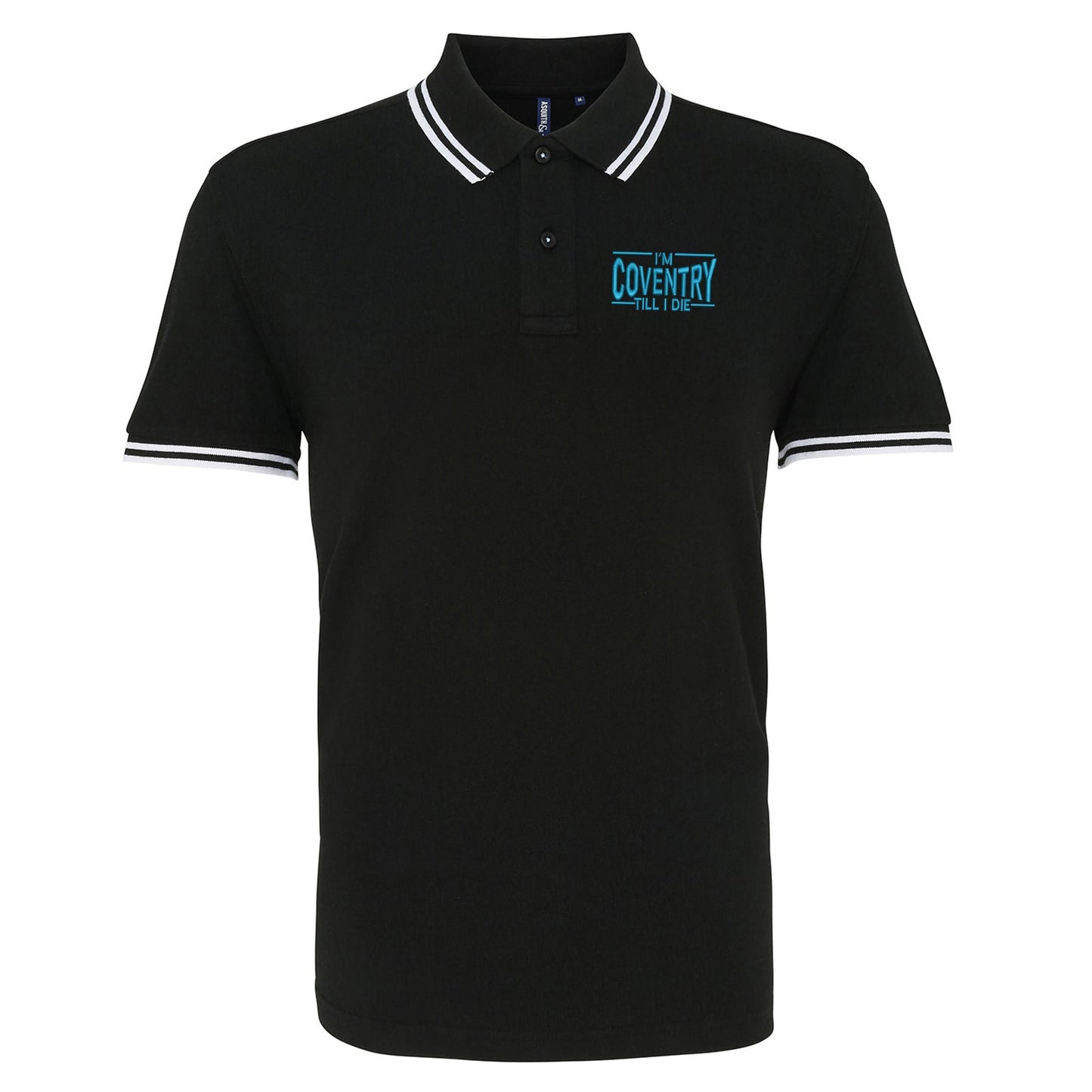 I'm Coventry Till I Die Embroidered Tipped Polo Shirt