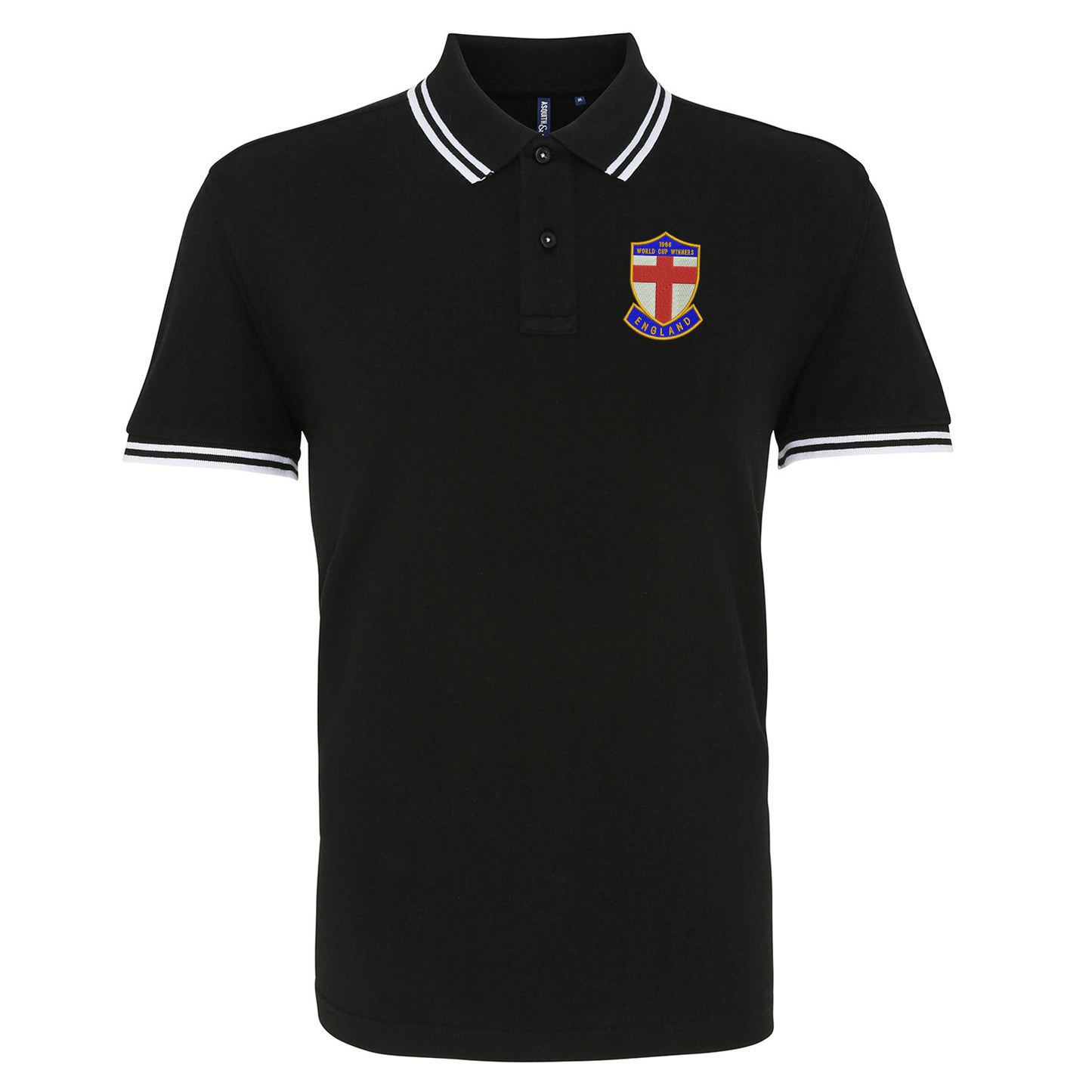 England World Cup Winners 1966 Embroidered Tipped Polo Shirt