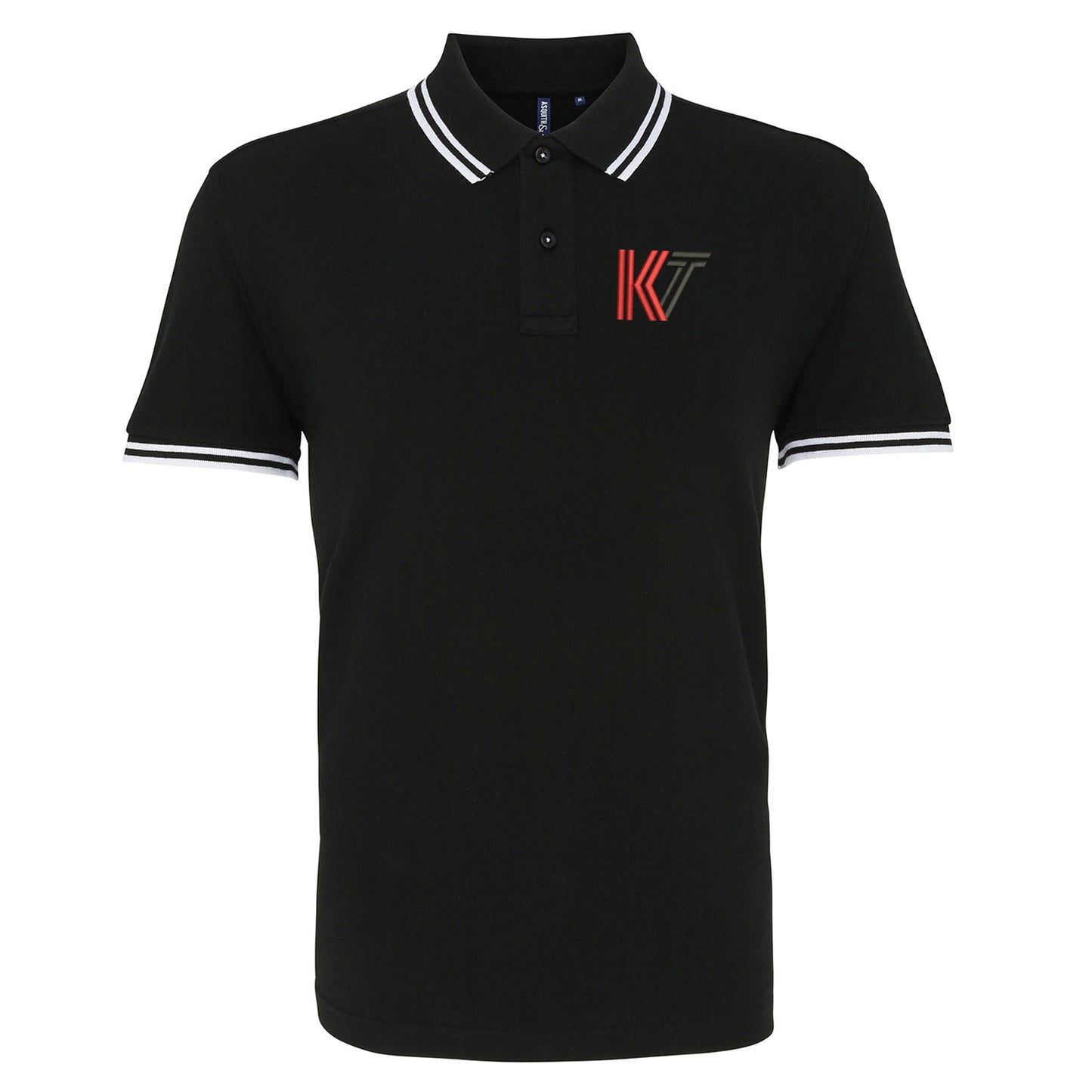Retro Kettering Town Embroidered Tipped Polo Shirt