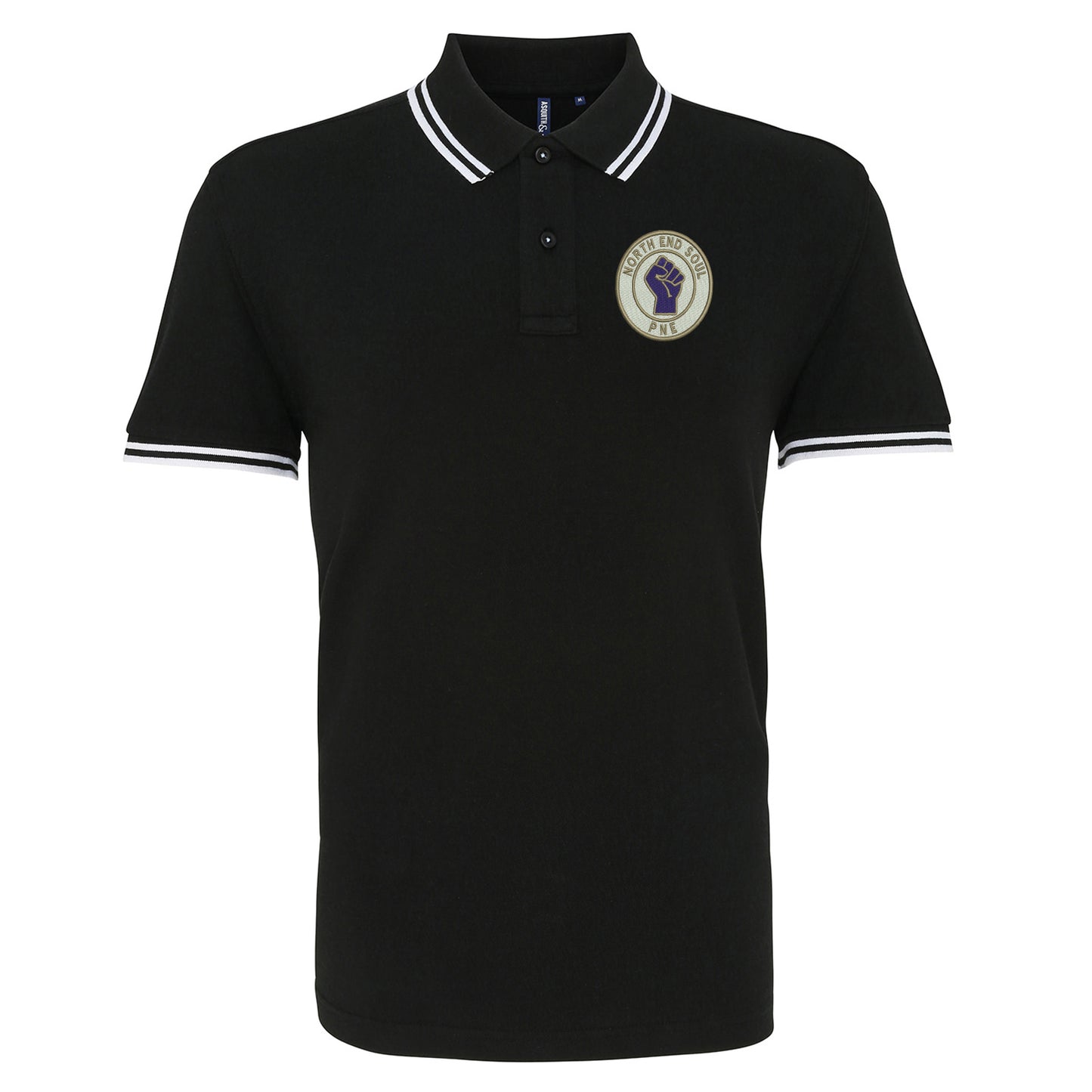North End Soul PNE Embroidered Tipped Polo Shirt