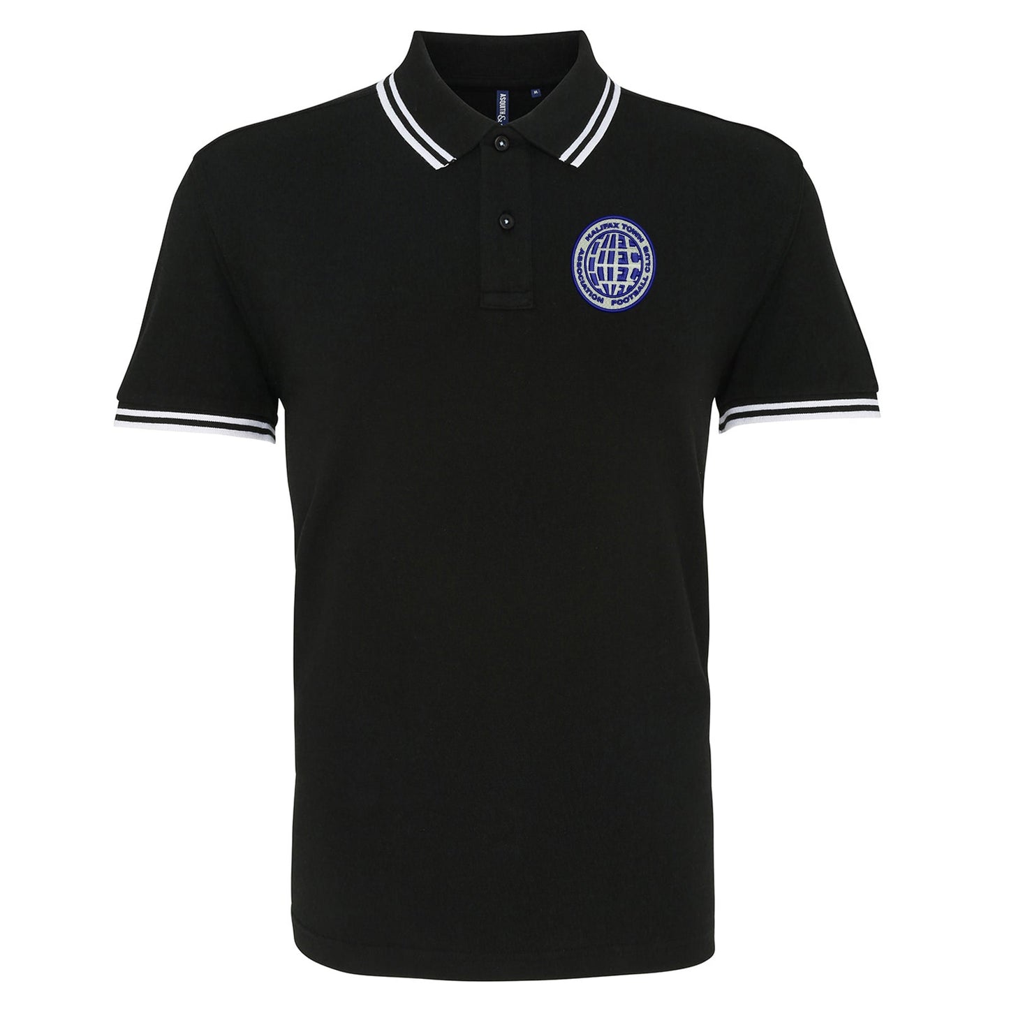 Retro Halifax 1970s Embroidered Tipped Polo Shirt