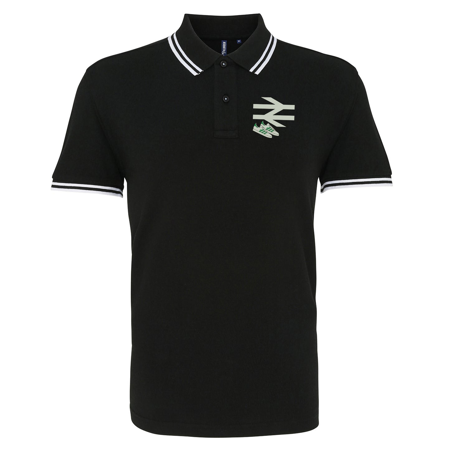 Celtic Fans Embroidered Tipped Polo Shirt