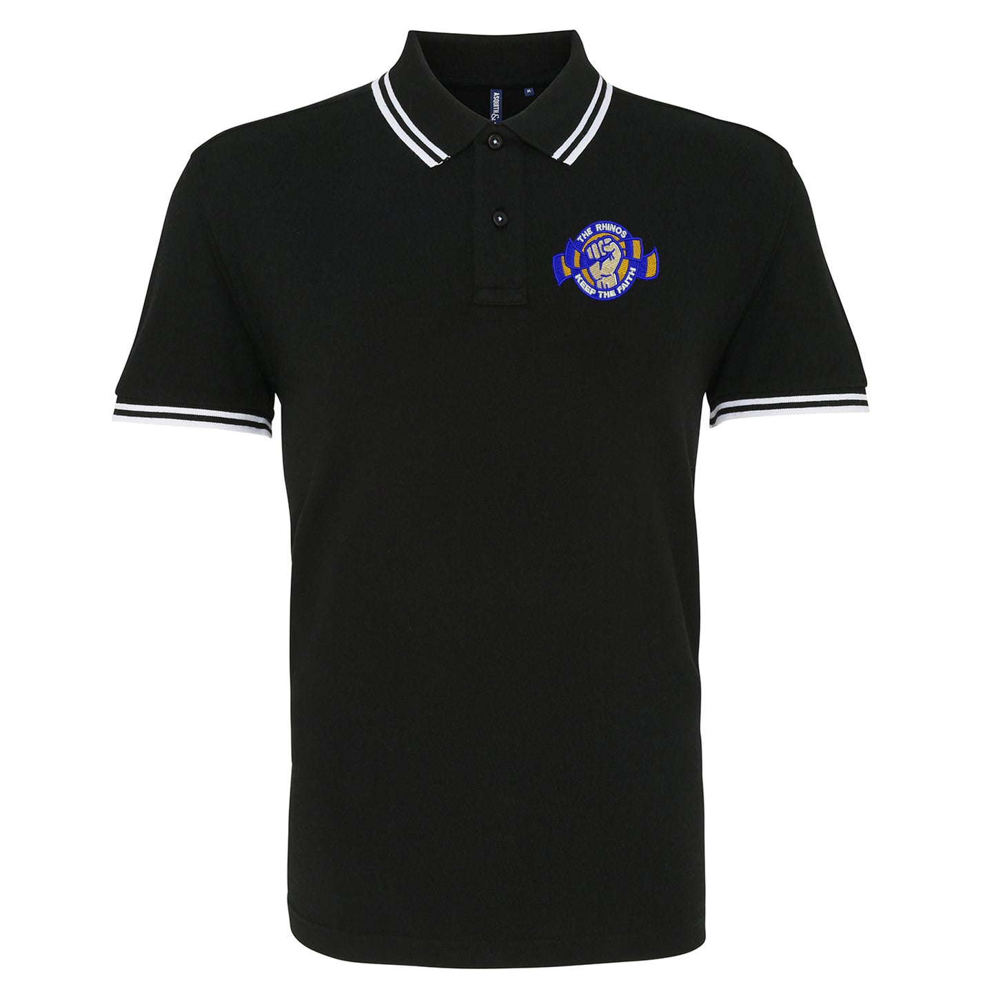 The Rhinos Keep The Faith Embroidered Tipped Polo Shirt