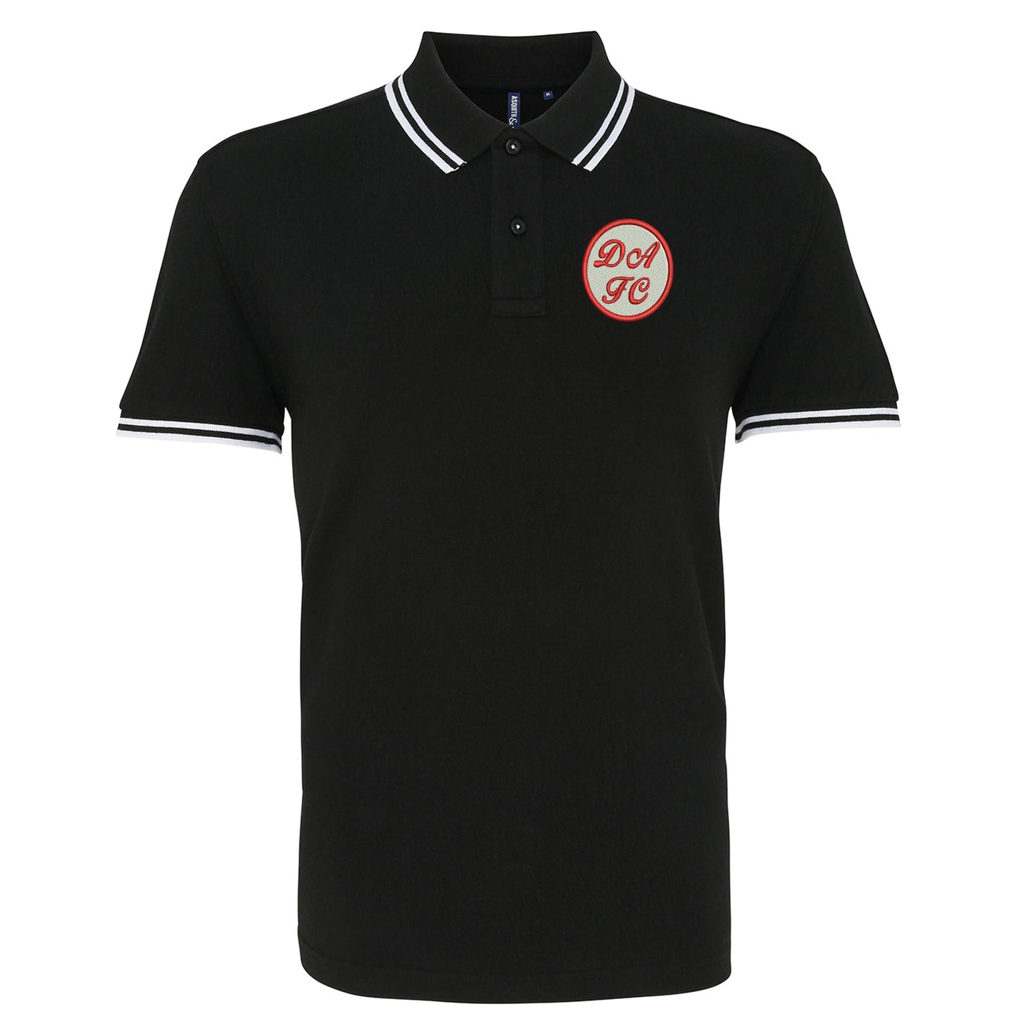 Retro Dunfermline 1971 Embroidered Tipped Polo Shirt