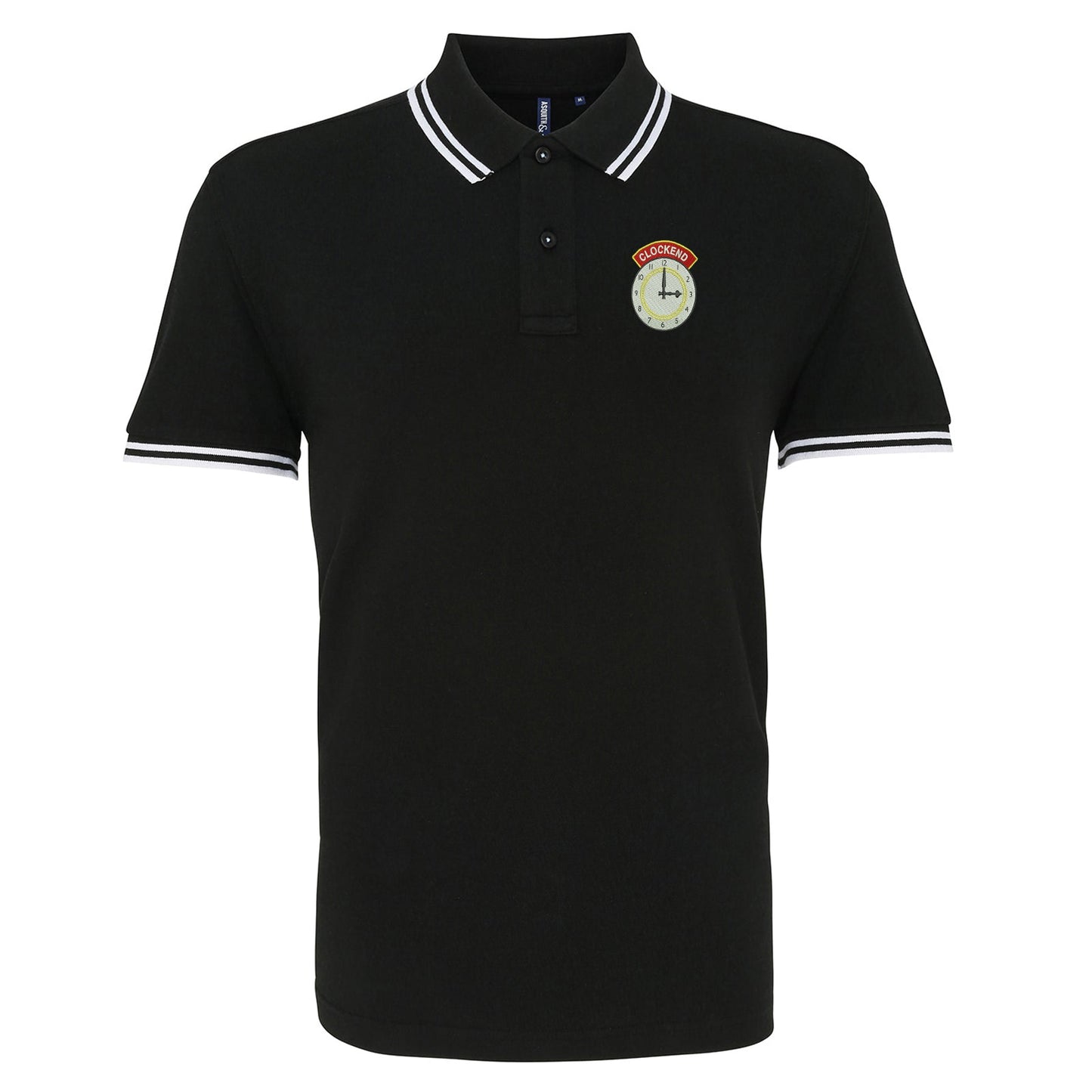 Clockend Embroidered Tipped Polo Shirt