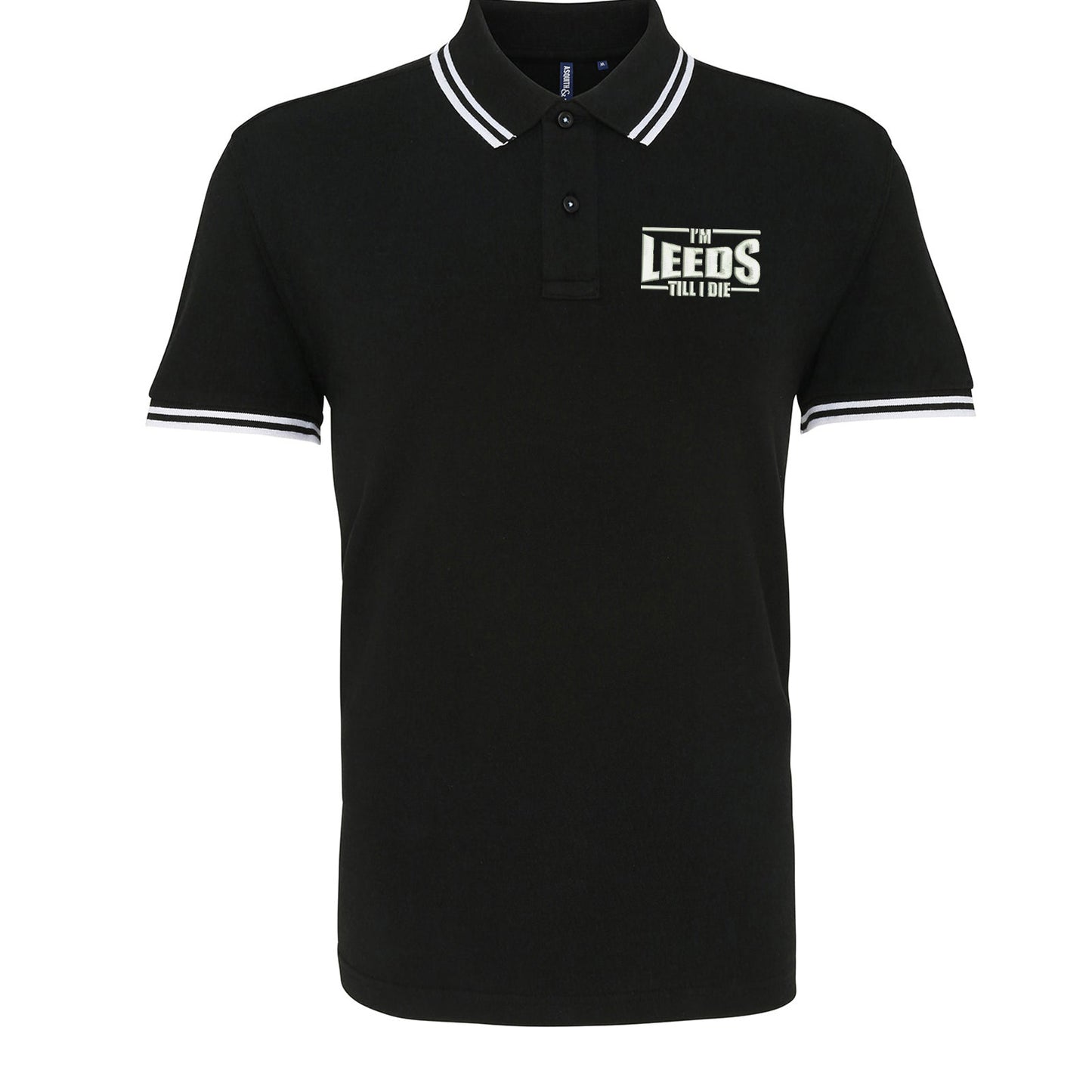 I'm Leeds Till I Die Embroidered Tipped Polo Shirt