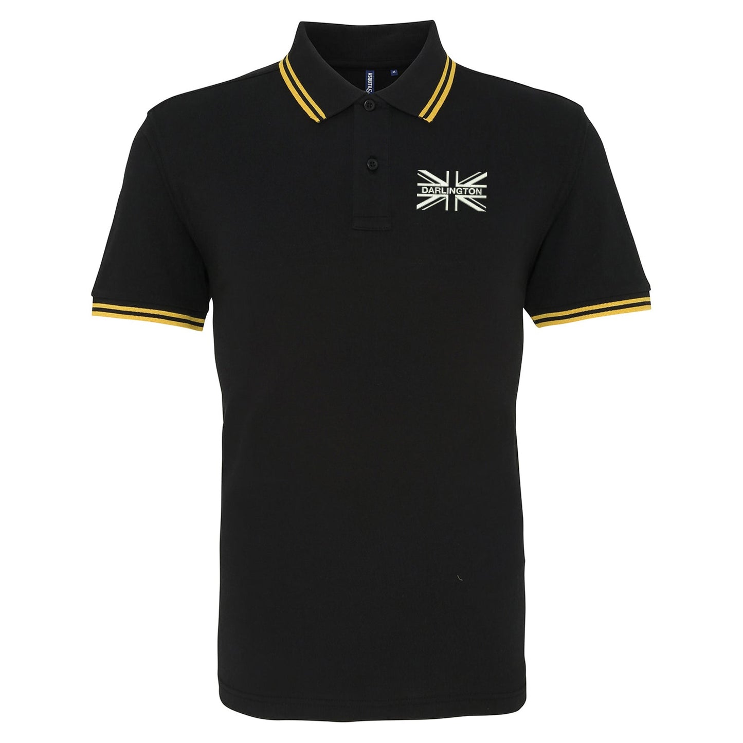Darlington Union Jack Embroidered Tipped Polo Shirt