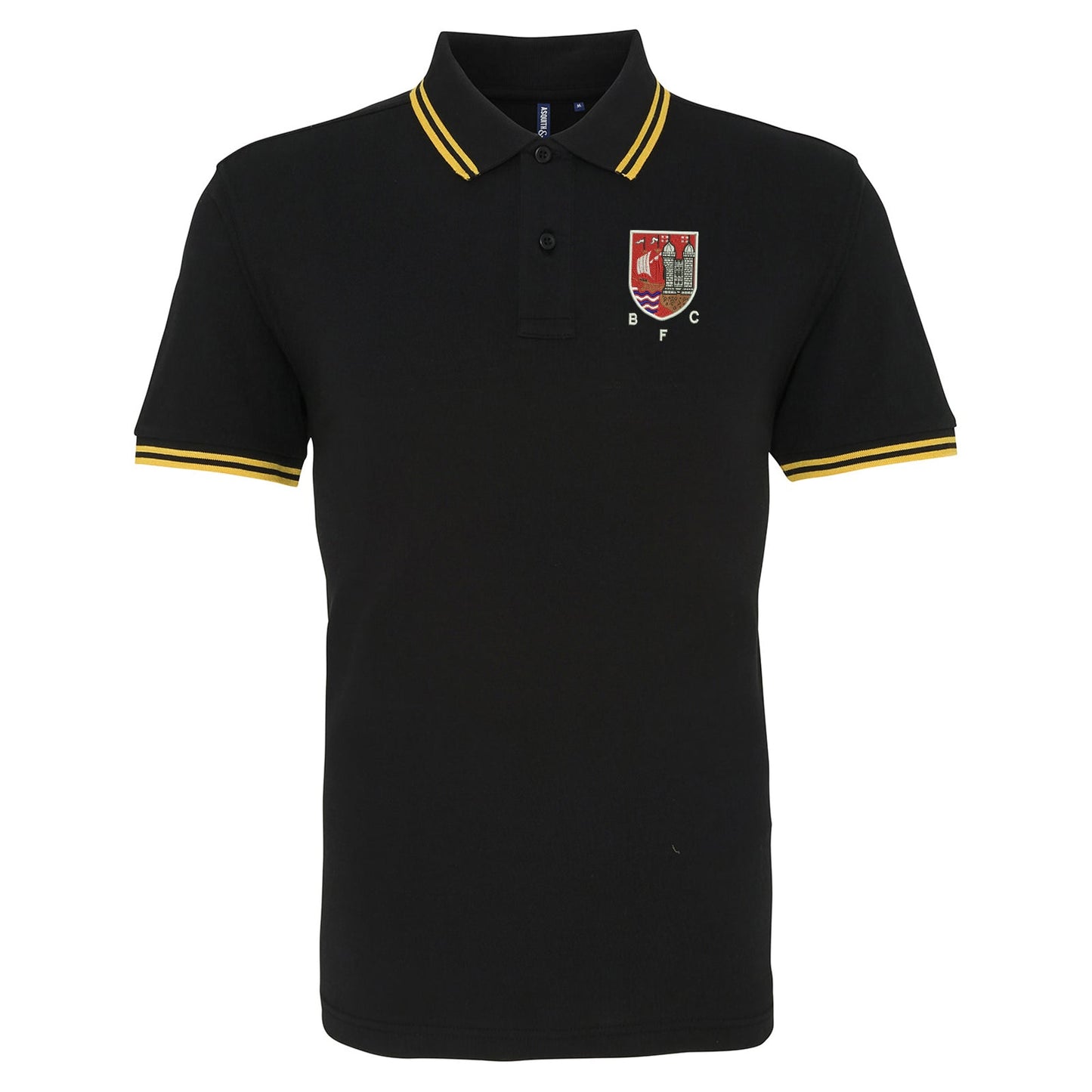 Retro Bristol Rugby 1980s Embroidered Tipped Polo Shirt