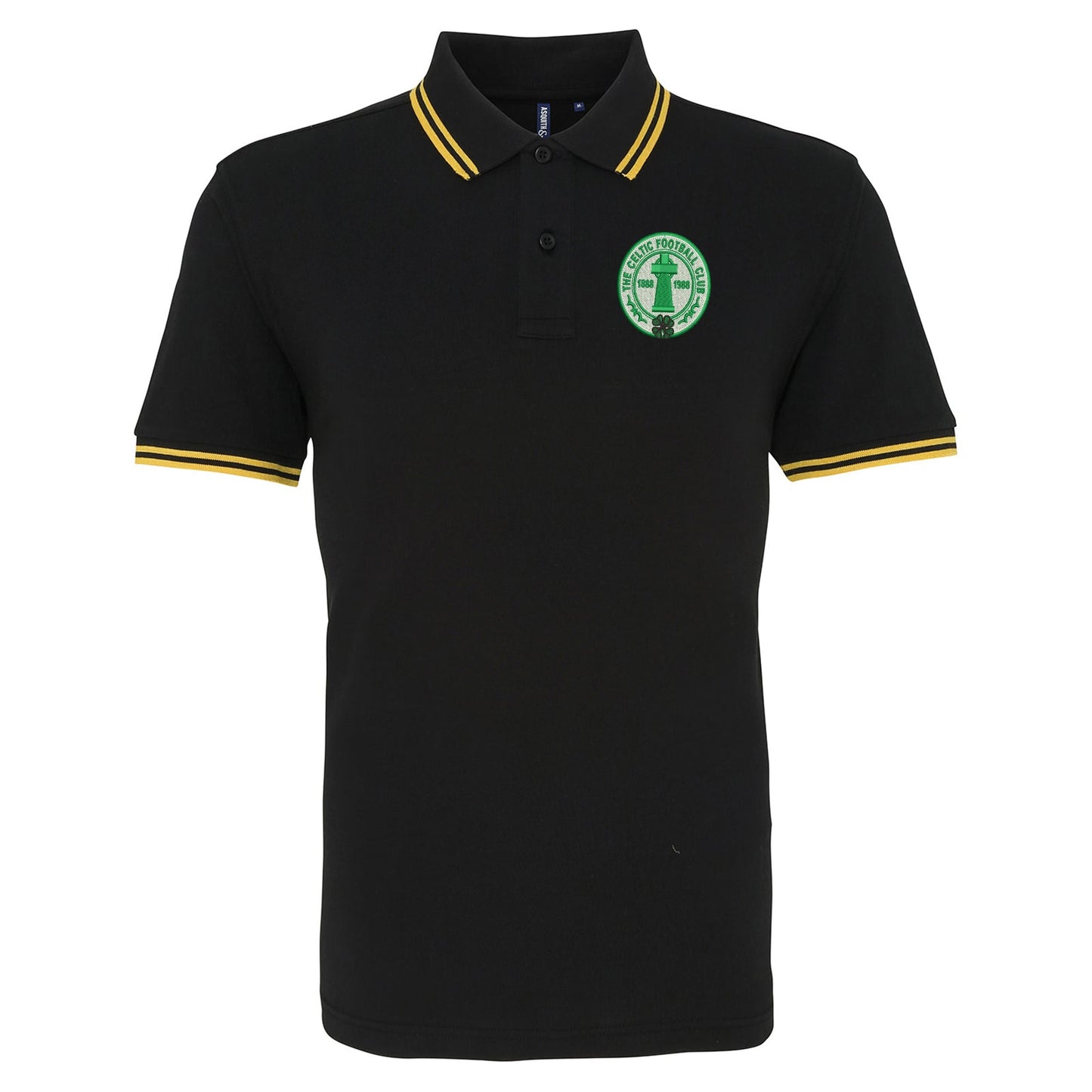 Retro Celtic Centenary Embroidered Tipped Polo Shirt