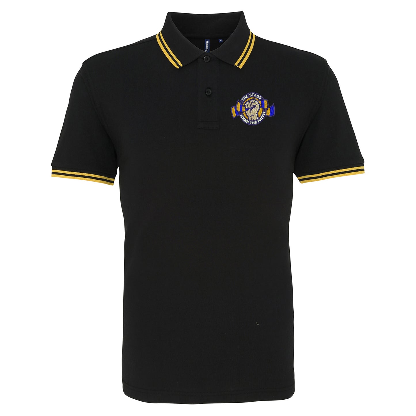 The Stags Keep The Faith Embroidered Tipped Polo Shirt