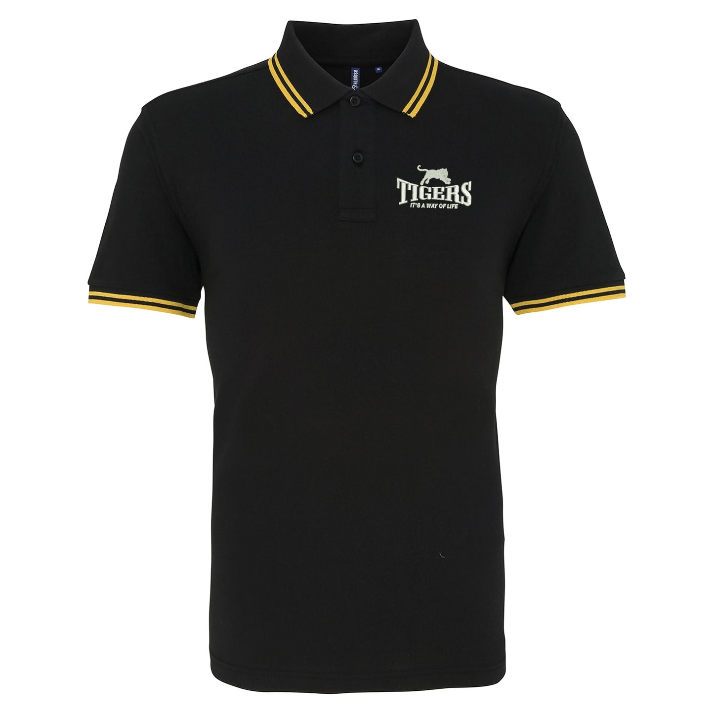 Tigers It's a Way of Life Embroidered Tipped Polo Shirt
