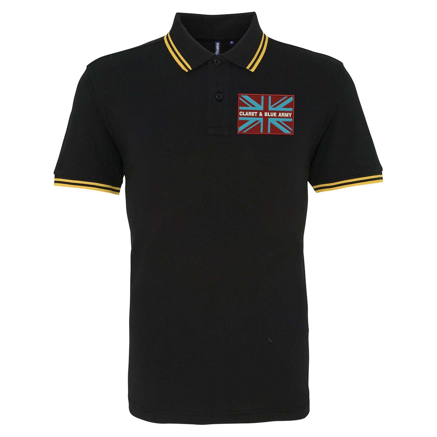 Claret & Blue Army Coloured Union Jack Polo Shirt