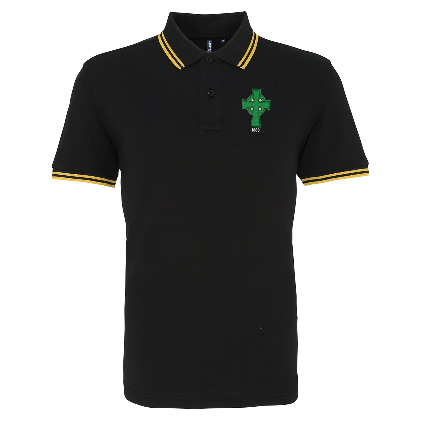 Retro Celtic 1888 Embroidered Tipped Polo Shirt