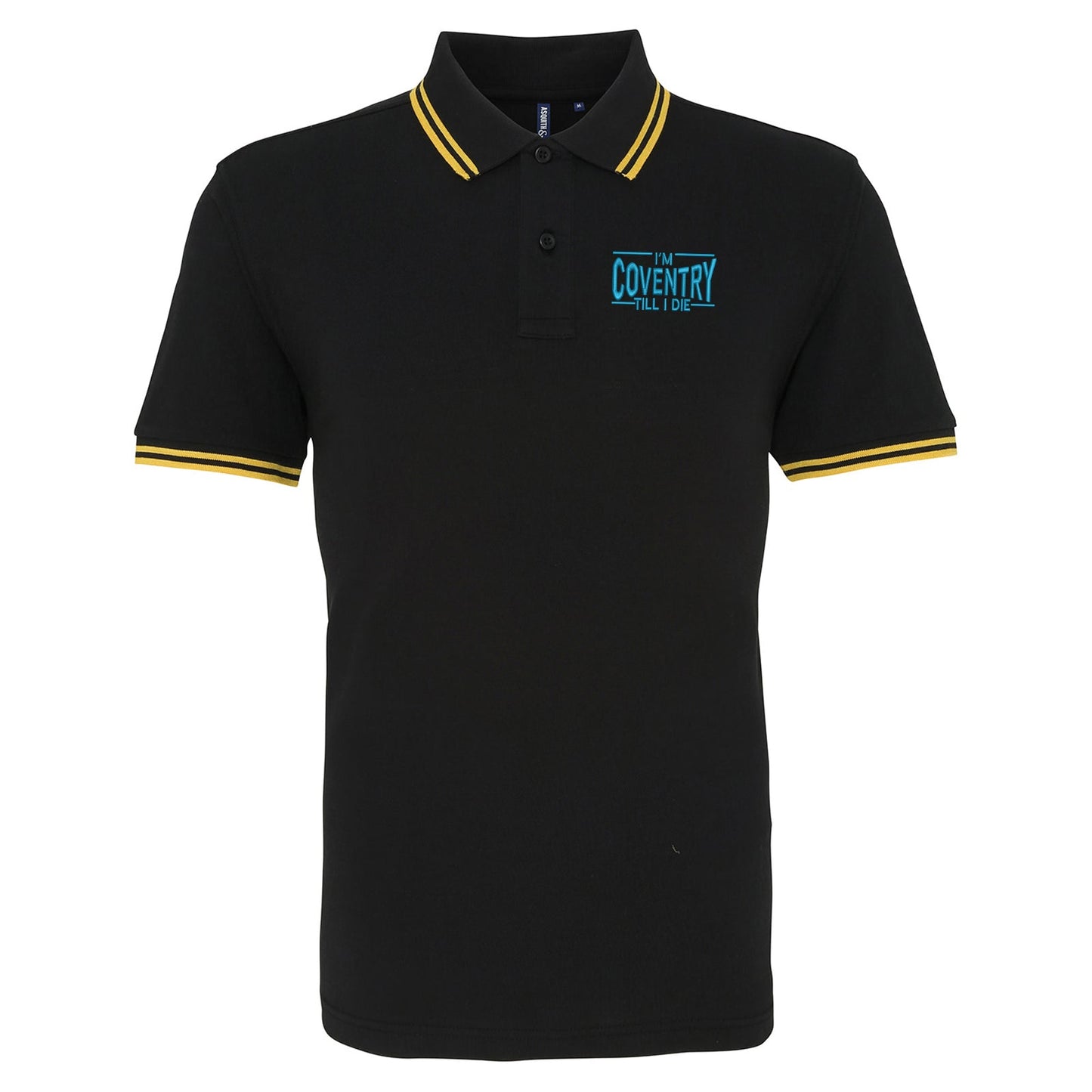 I'm Coventry Till I Die Embroidered Tipped Polo Shirt