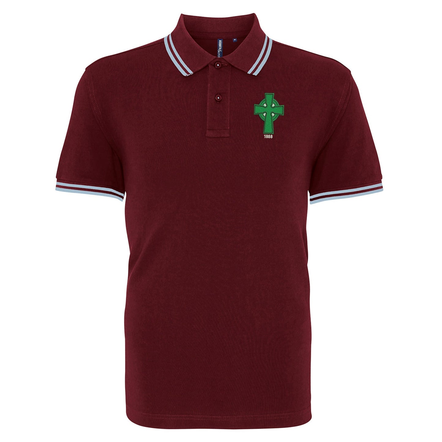 Retro Celtic 1888 Embroidered Tipped Polo Shirt