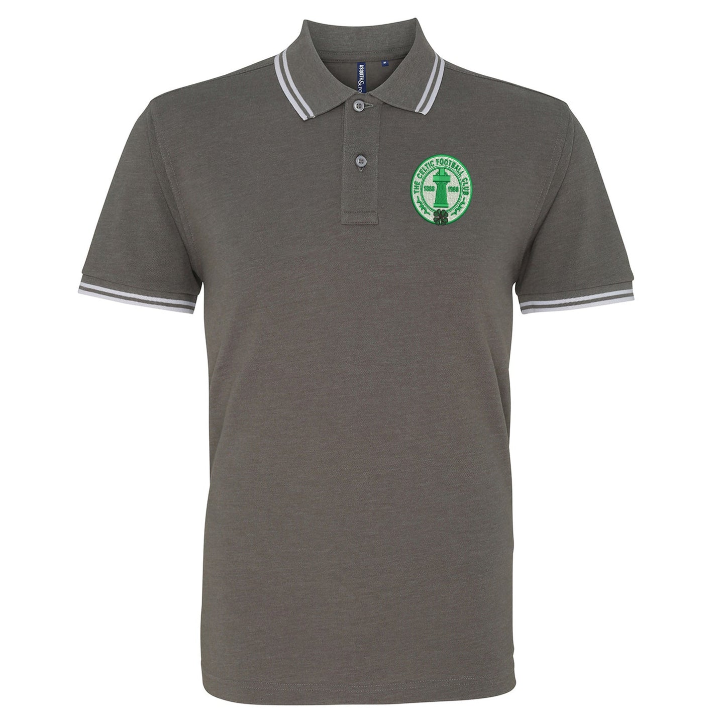 Retro Celtic Centenary Embroidered Tipped Polo Shirt