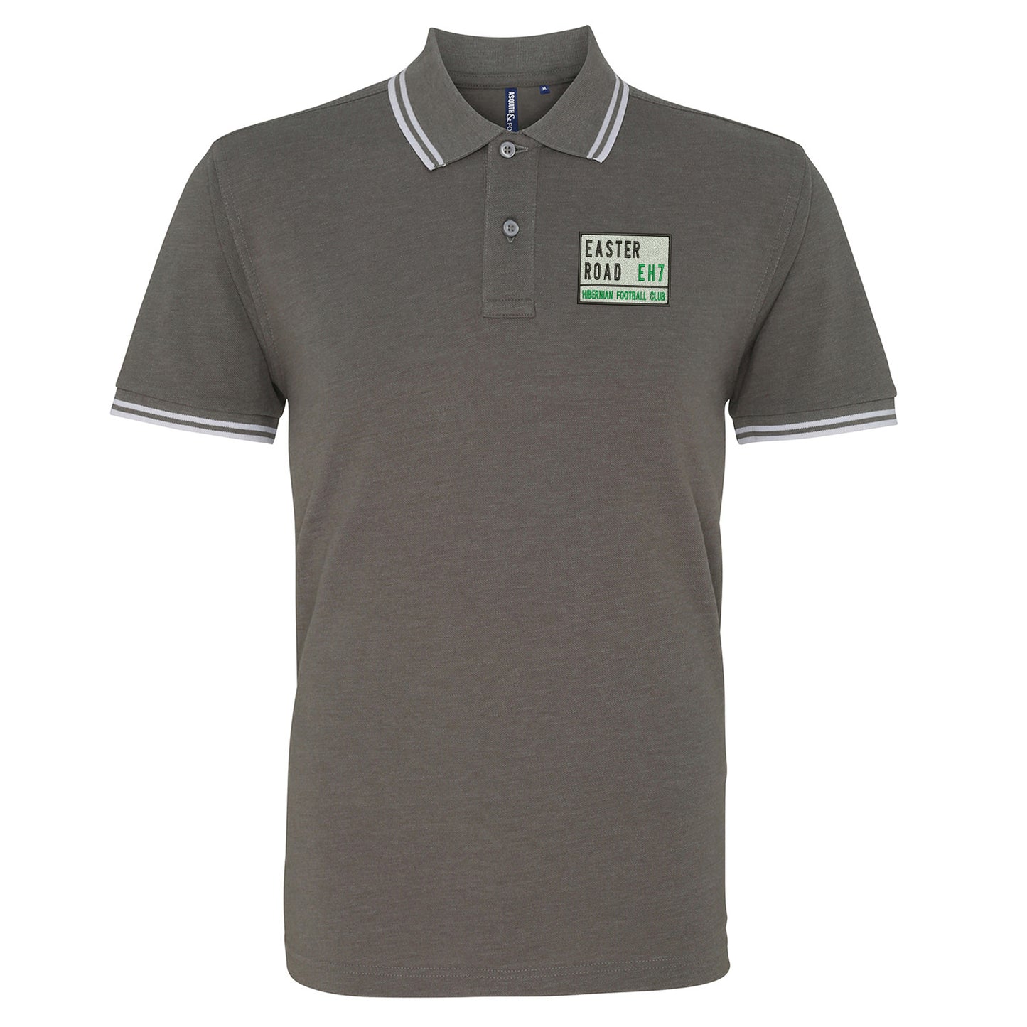Easter Road EH7 Embroidered Tipped Polo Shirt