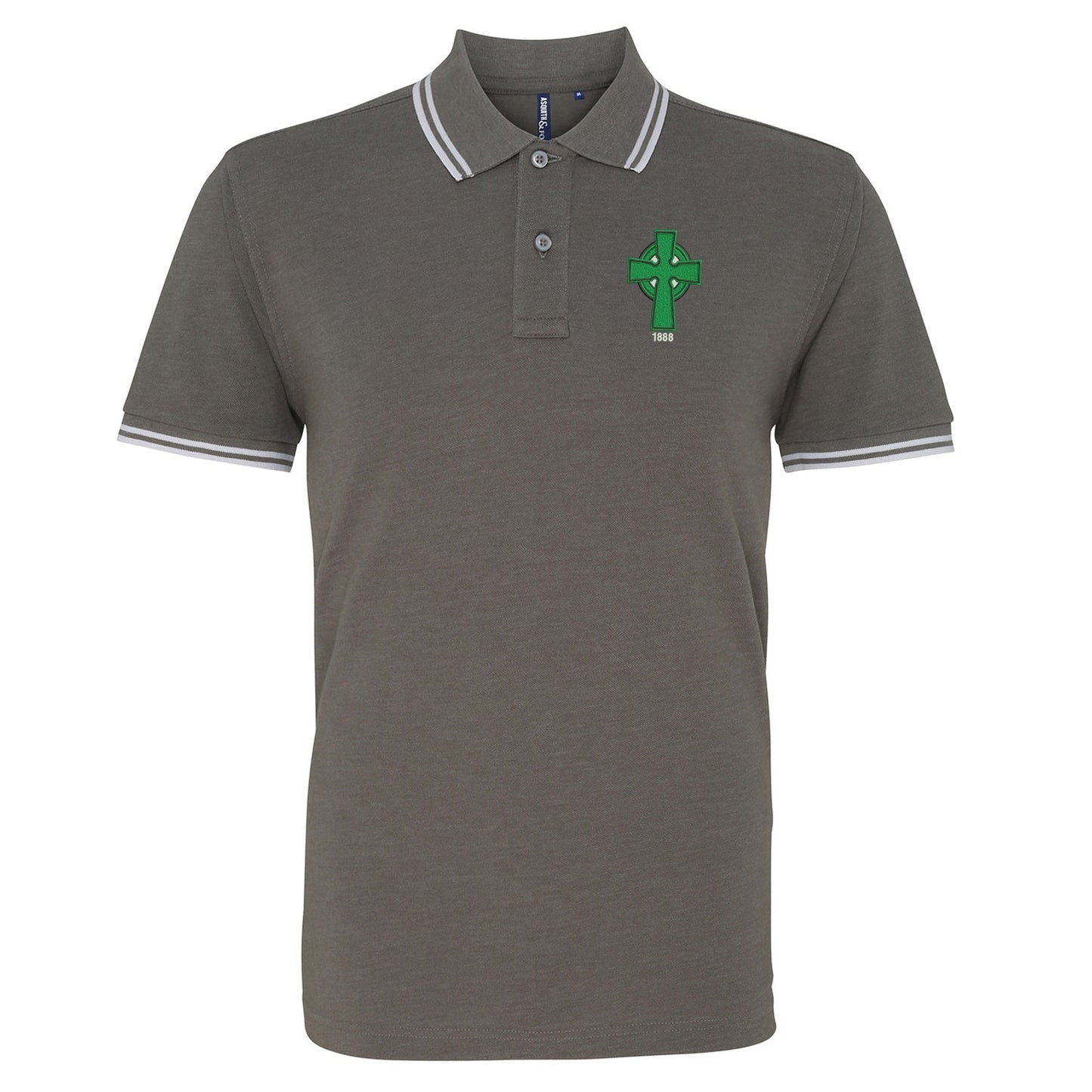 Retro Celtic 1888 Embroidered Tipped Polo Shirt