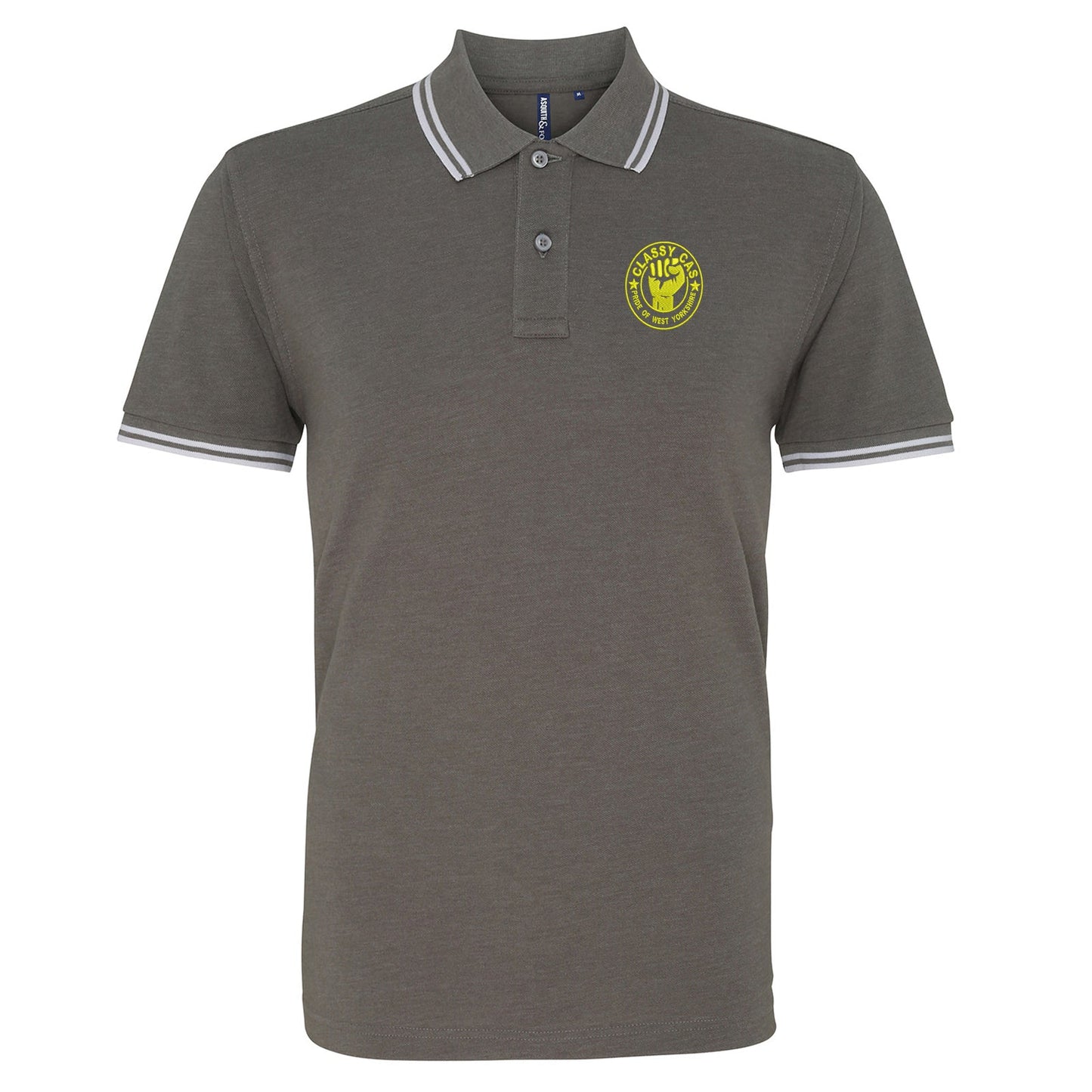 Classy Cas Pride of West Yorkshire Embroidered Tipped Polo Shirt