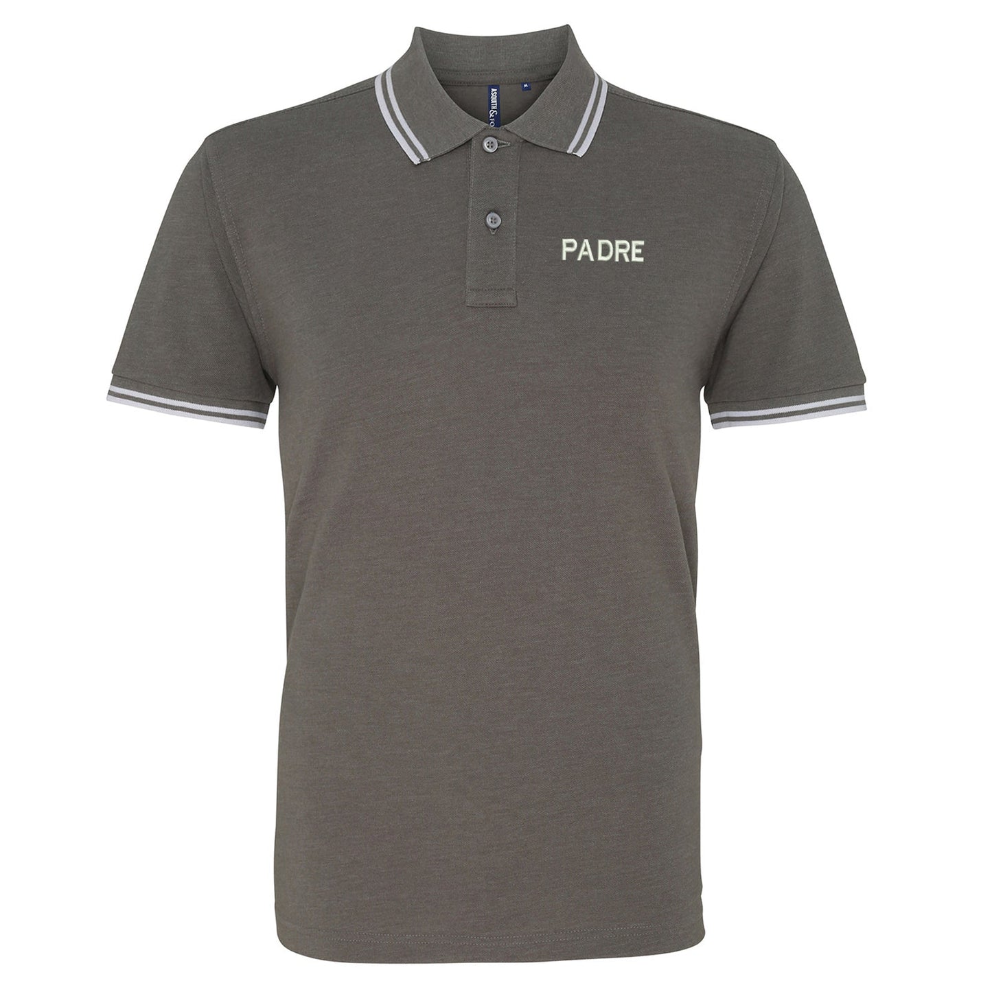 Padre Embroidered Tipped Polo Shirt