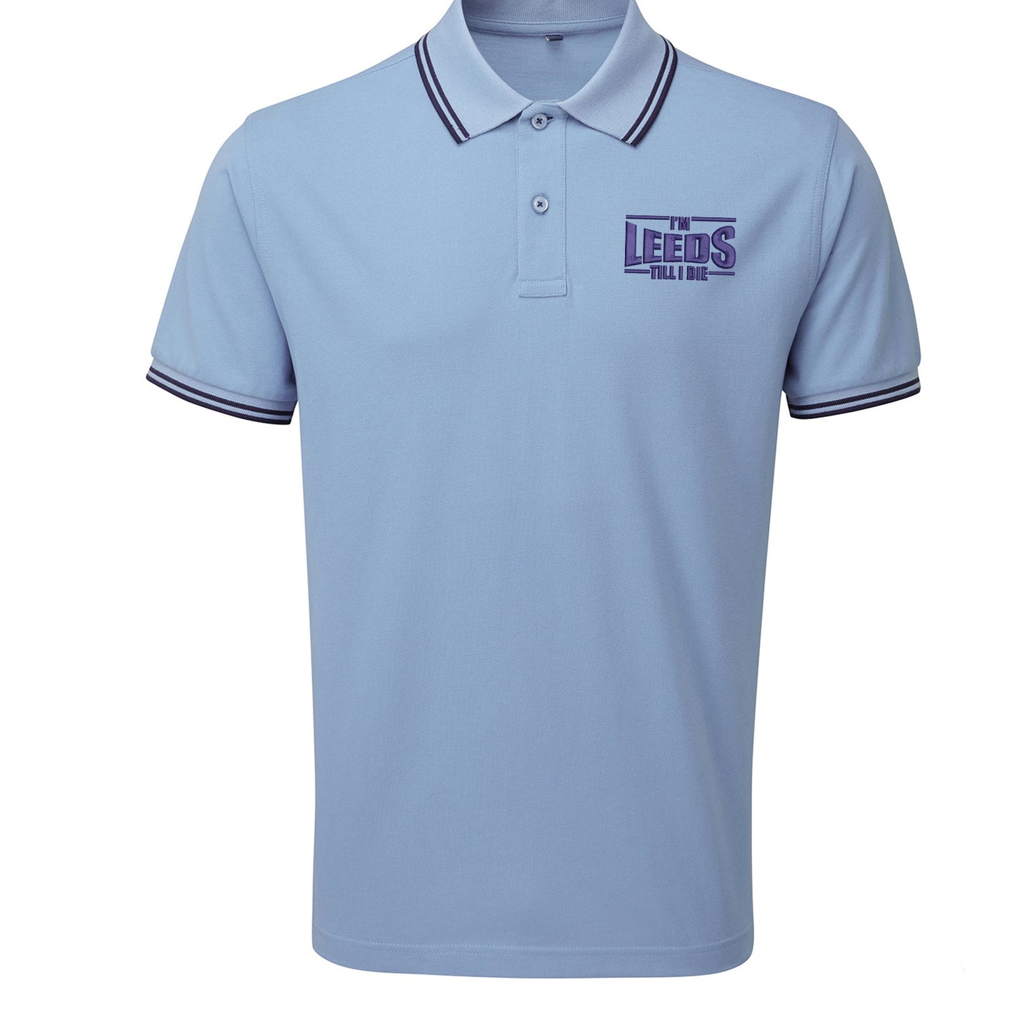 I'm Leeds Till I Die Embroidered Tipped Polo Shirt