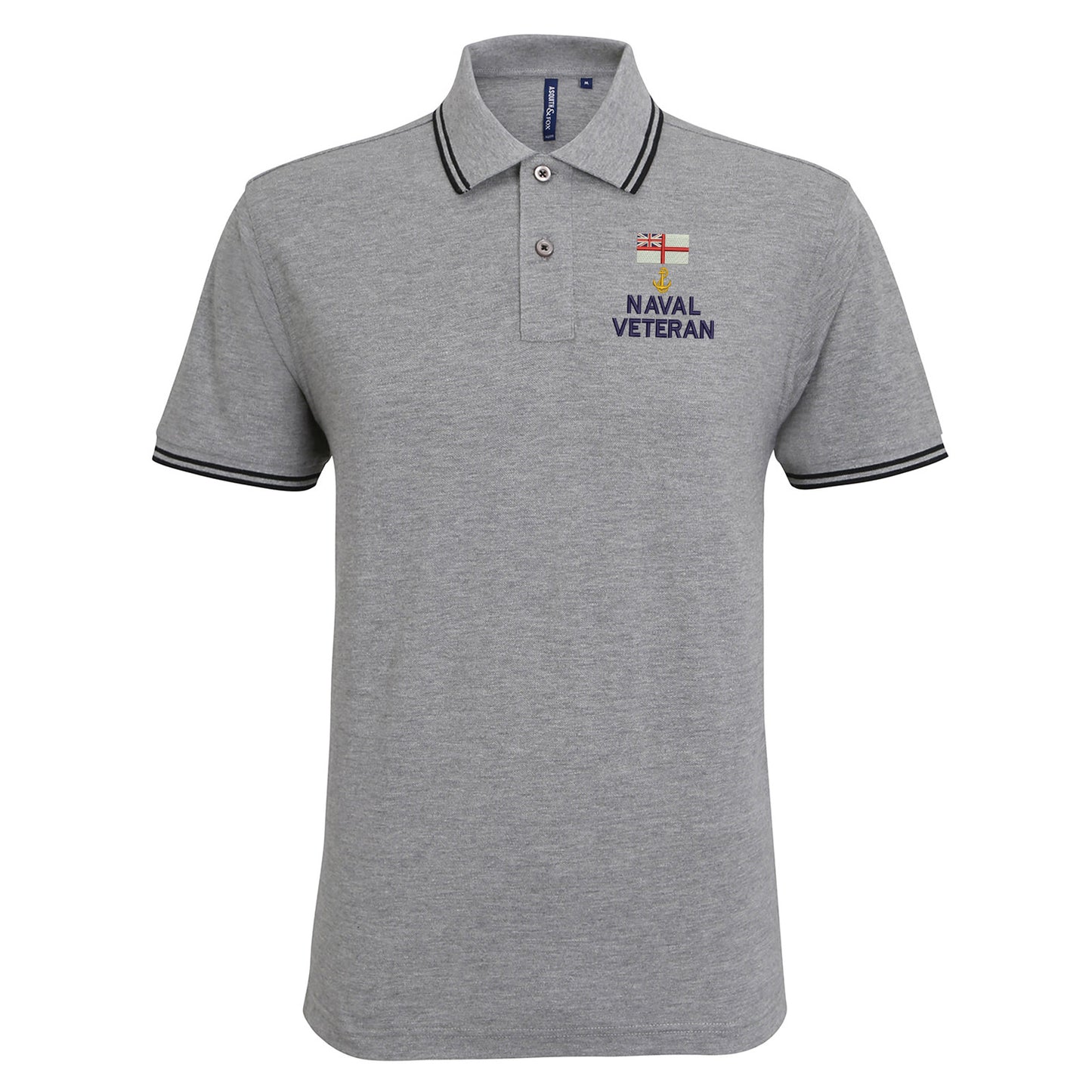 White Ensign Naval Anchor Veteran Polo Shirt