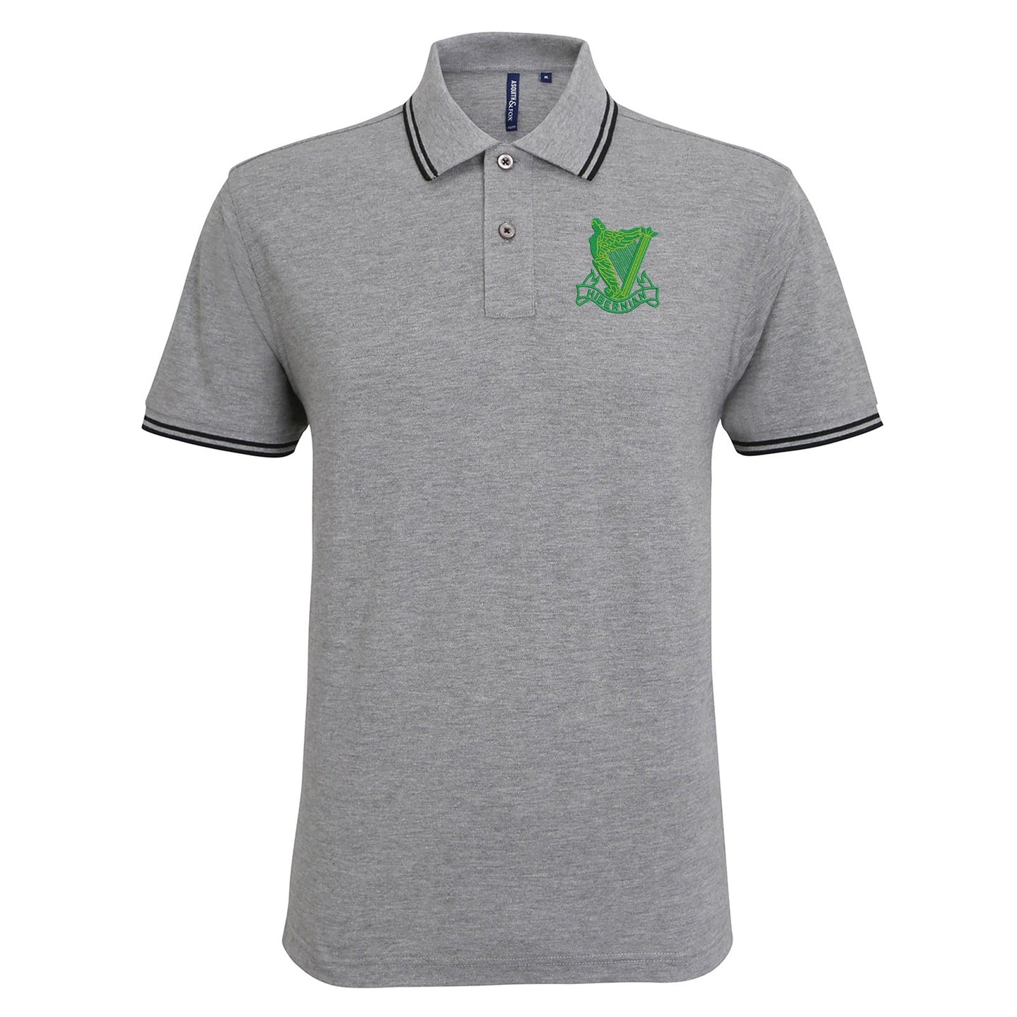 Retro Hibs 1900s Embroidered Tipped Polo Shirt
