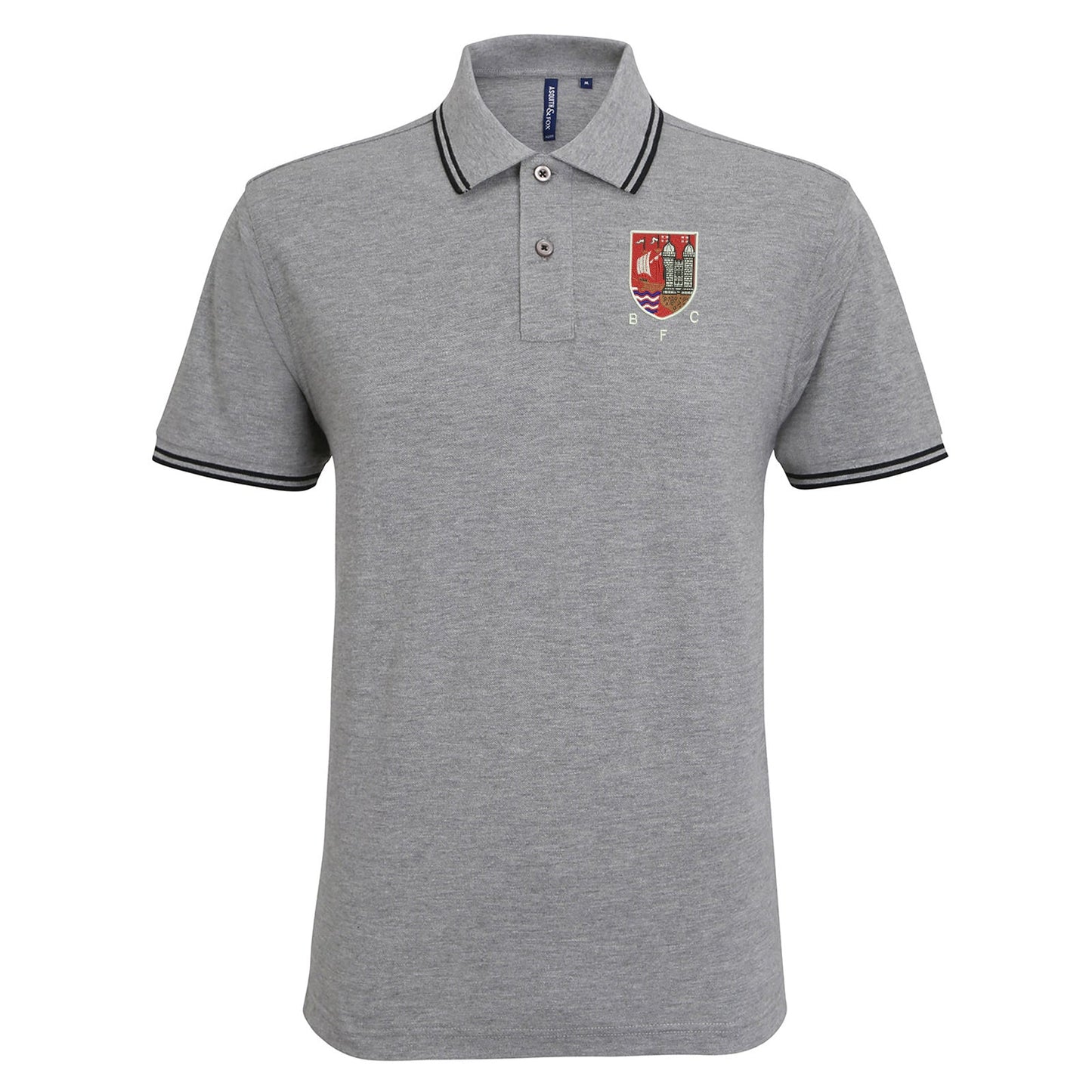Retro Bristol Rugby 1980s Embroidered Tipped Polo Shirt