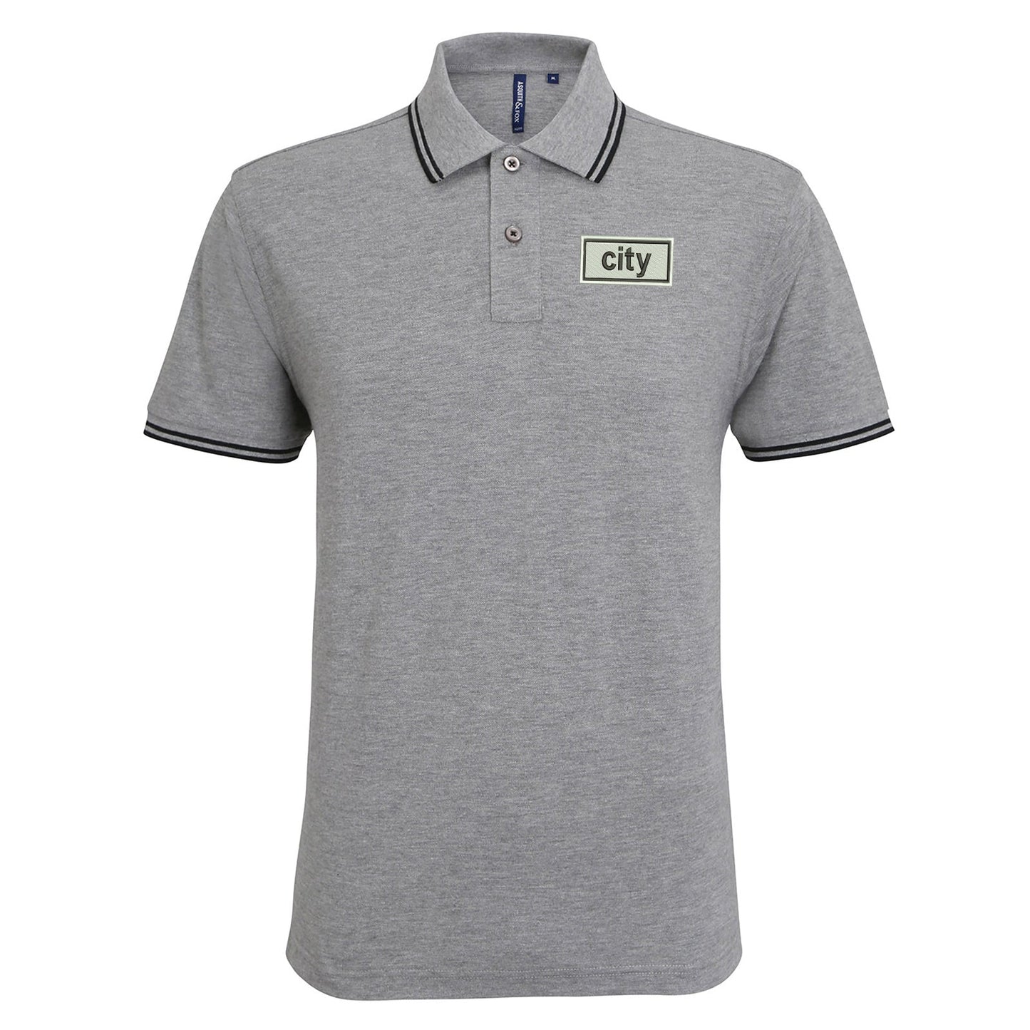 City Oasis Embroidered Tipped Polo Shirt