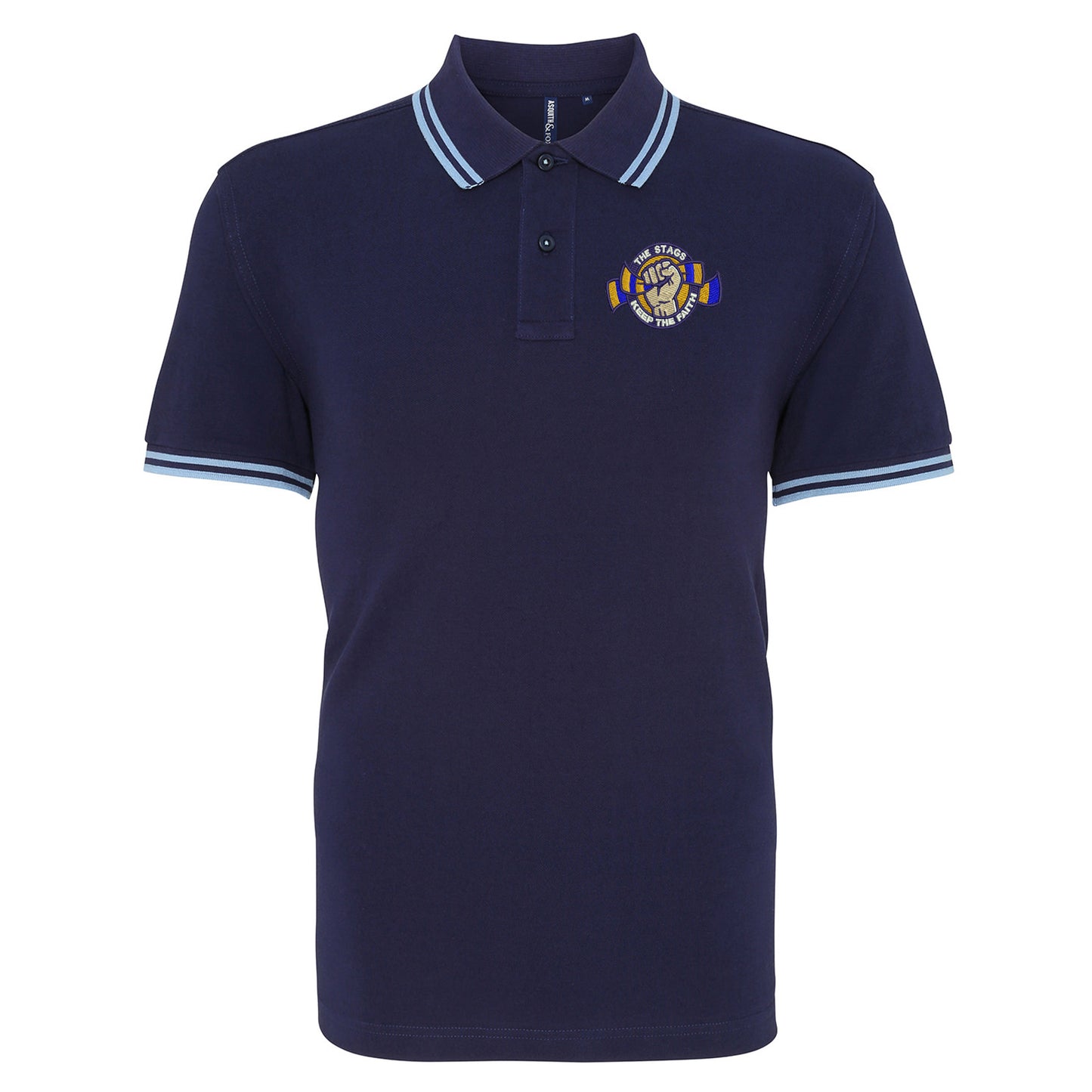 The Stags Keep The Faith Embroidered Tipped Polo Shirt