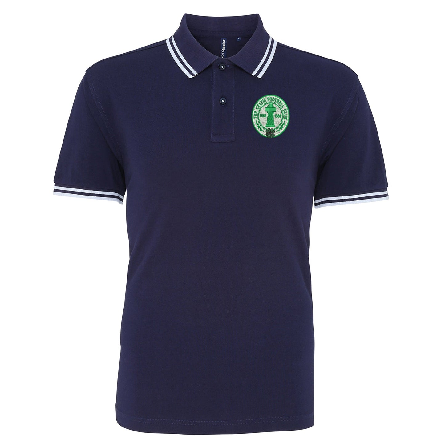 Retro Celtic Centenary Embroidered Tipped Polo Shirt