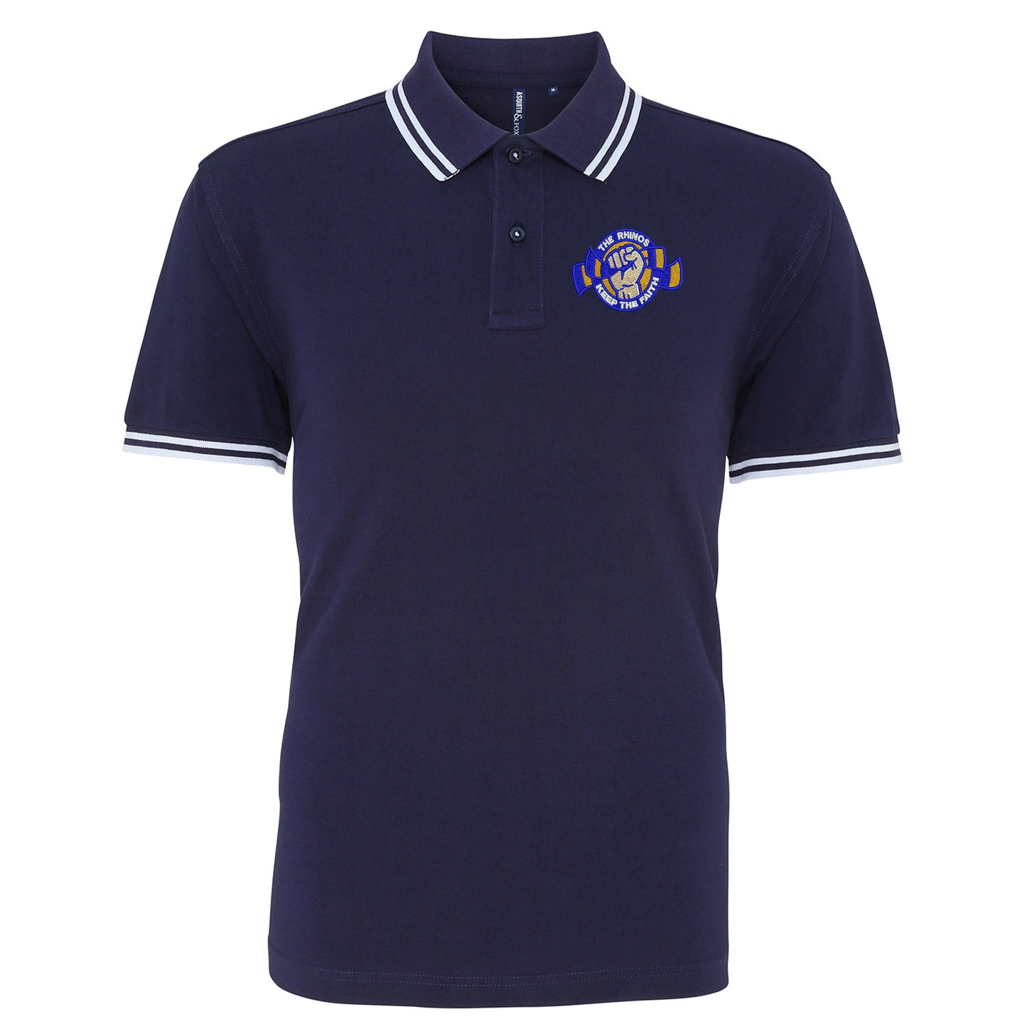The Rhinos Keep The Faith Embroidered Tipped Polo Shirt