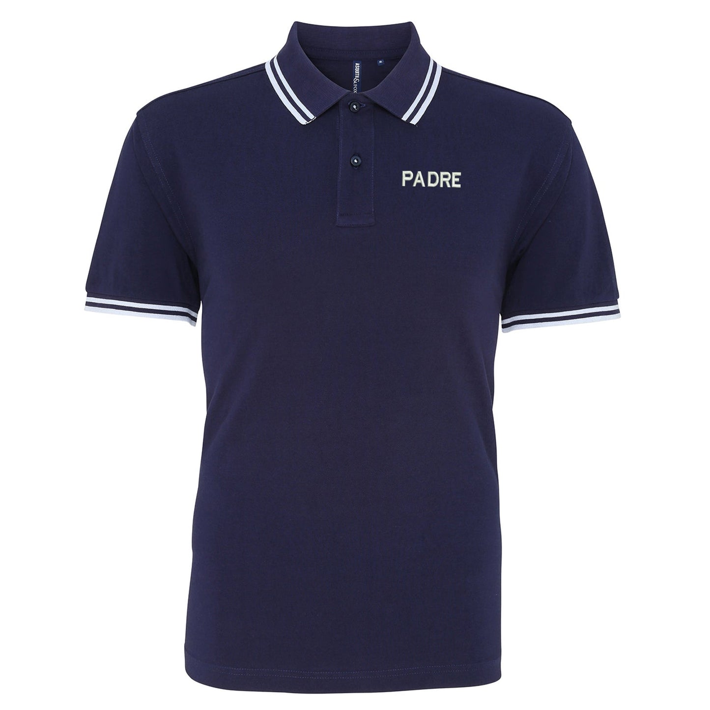 Padre Embroidered Tipped Polo Shirt