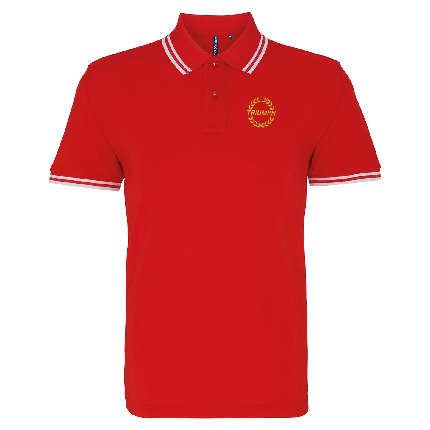 TrI'mph Motor Company Embroidered Tipped Polo Shirt