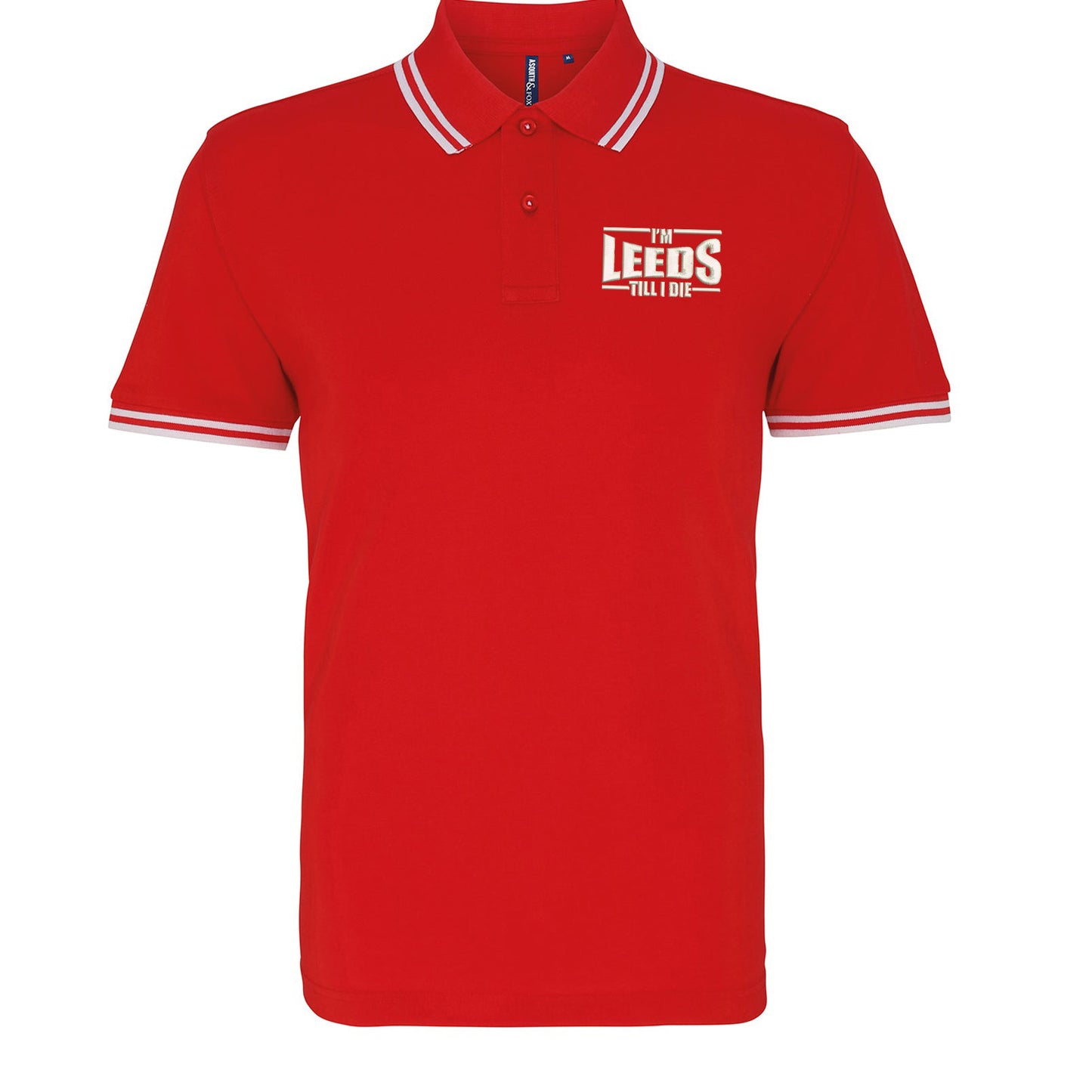 I'm Leeds Till I Die Embroidered Tipped Polo Shirt