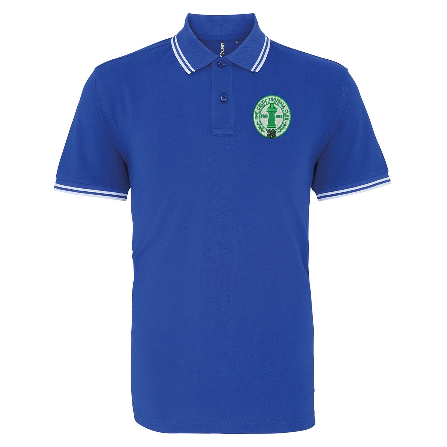Retro Celtic Centenary Embroidered Tipped Polo Shirt