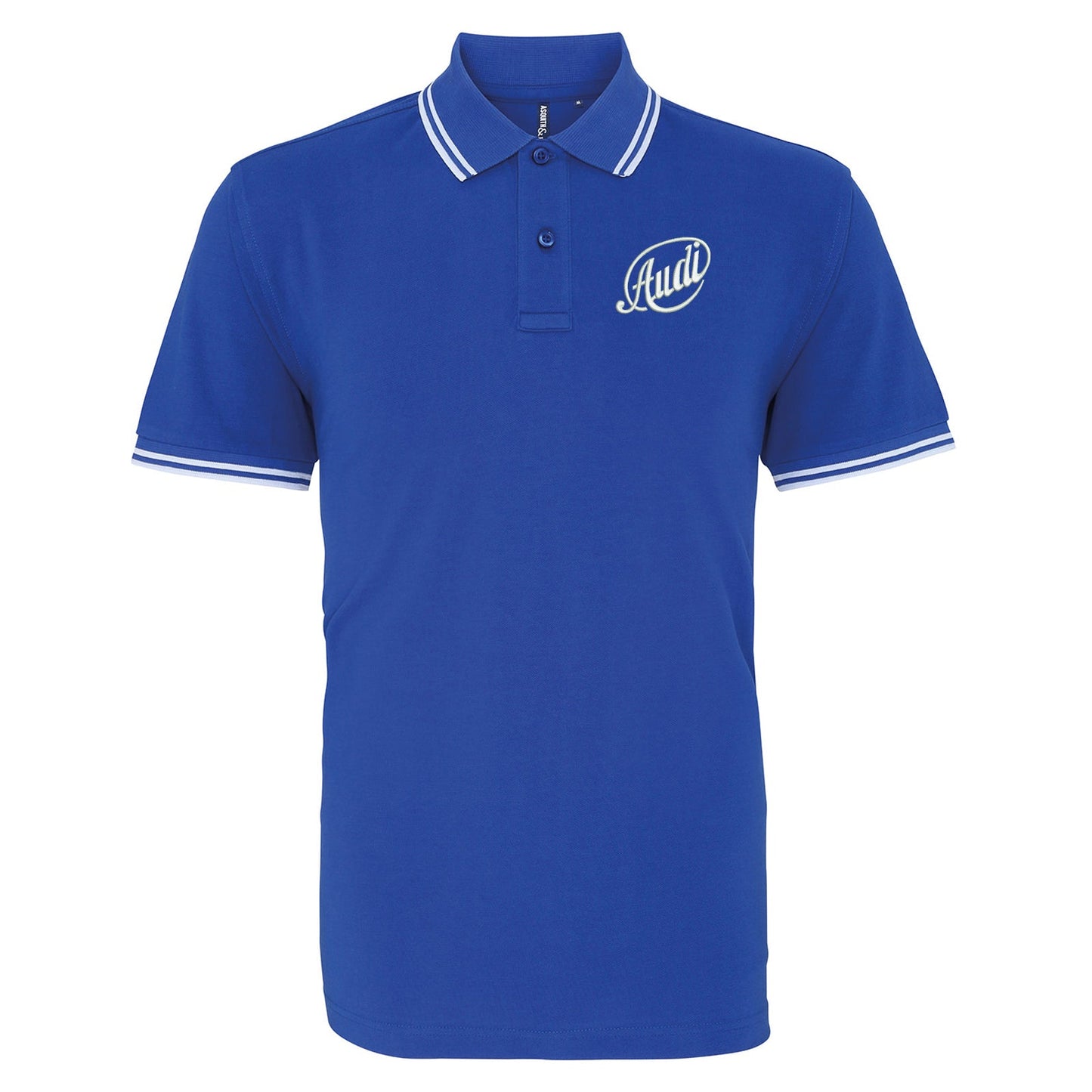Retro Audi 1909 Embroidered Tipped Polo Shirt