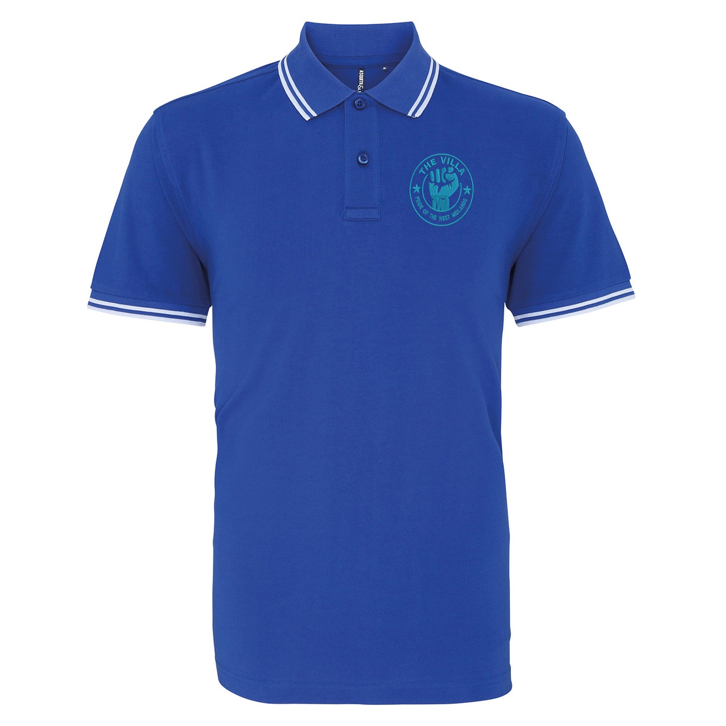 The Villa Pride of The West Midlands Embroidered Tipped Polo Shirt