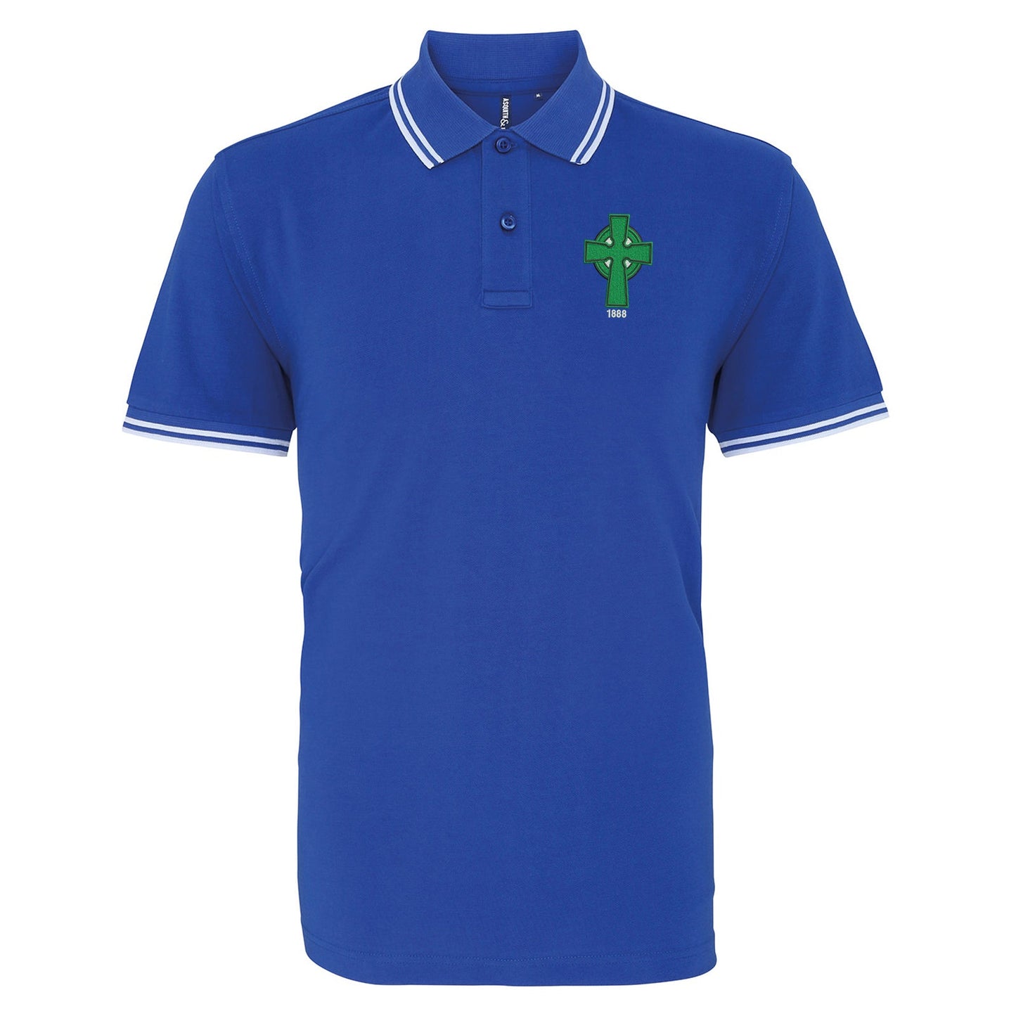 Retro Celtic 1888 Embroidered Tipped Polo Shirt