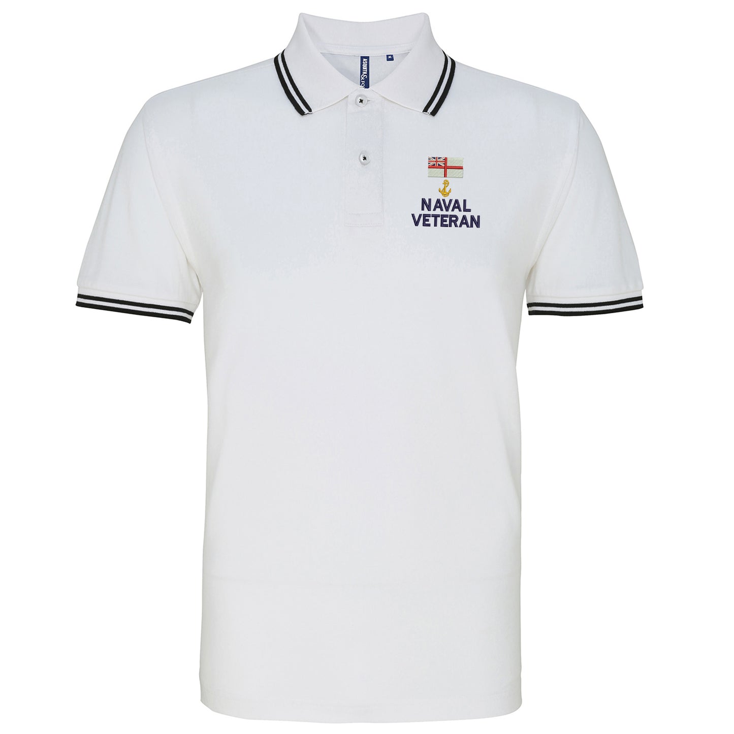 White Ensign Naval Anchor Veteran Polo Shirt